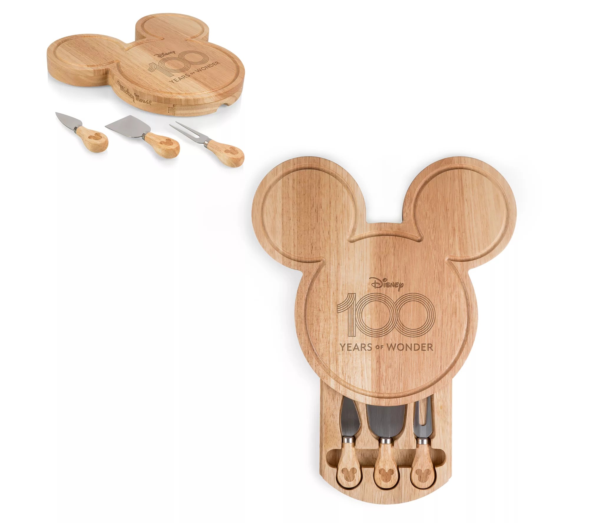Toscana Disney 100 Mickey Head Shaped CheeseBoard w/Tools