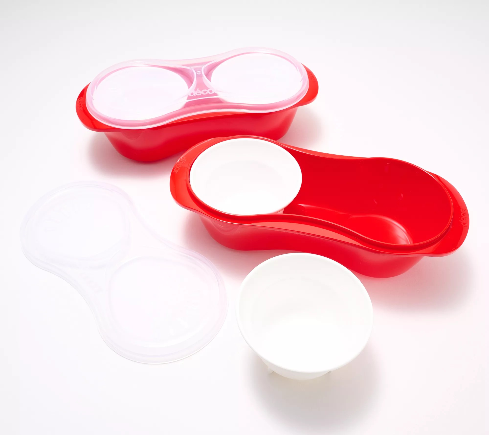 "As Is" Decor Set of (2) 3in1 Microsafe Egg Cookers