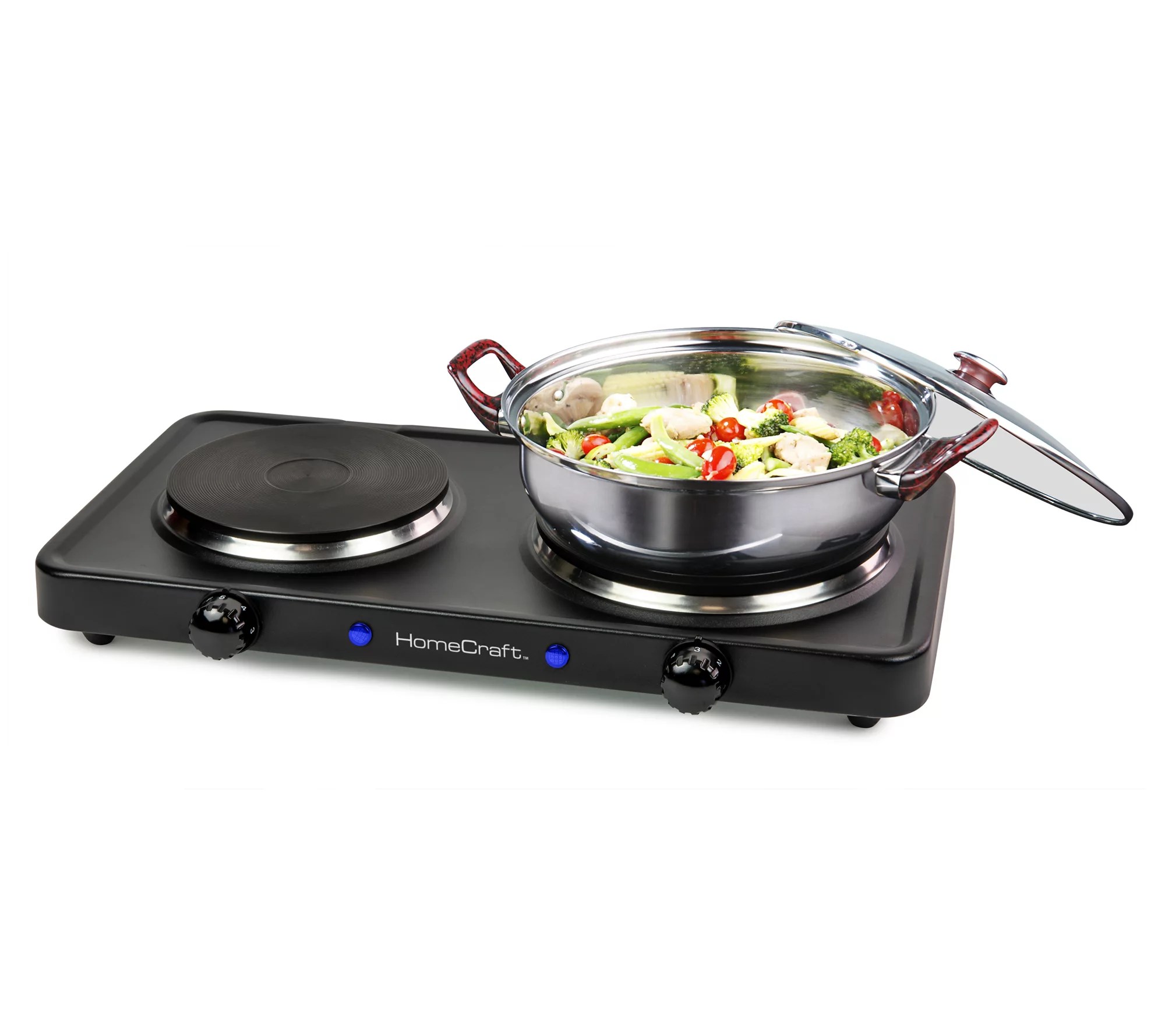 HomeCraft Double Burner Hot Plate
