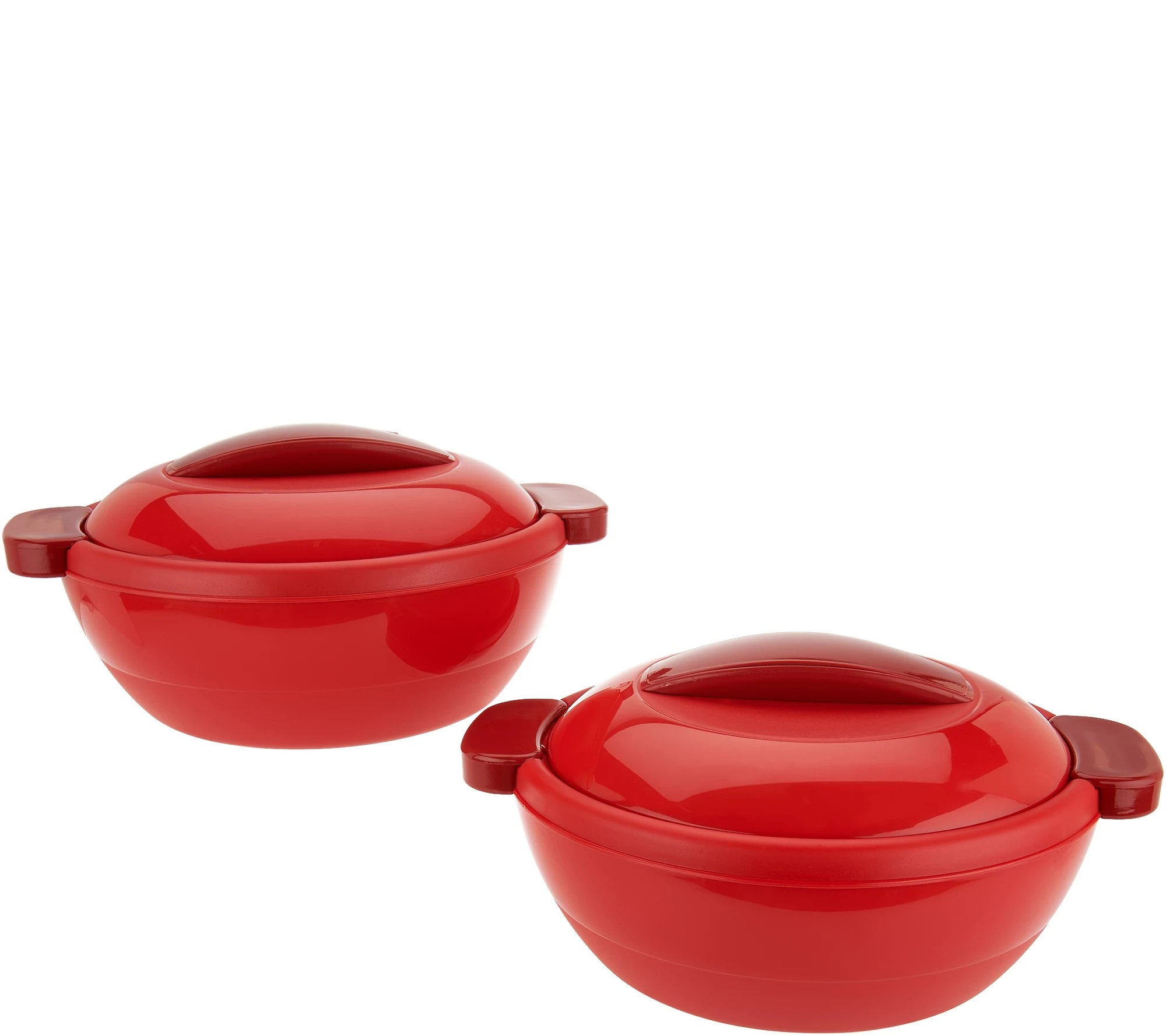 Lock & Lock Set of 2 10 cup Thermal Hot & Cold Serving Bowls