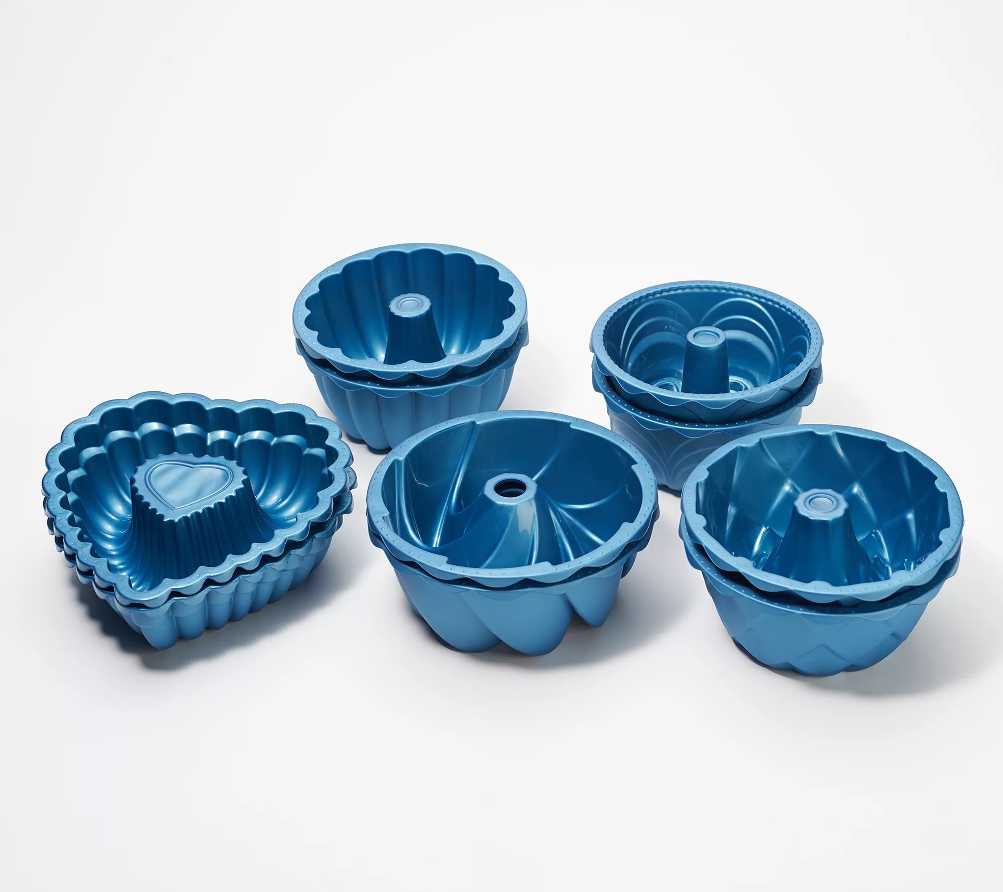 Cook's Essentials 10pc Silicone Decorative Cake Mold Set