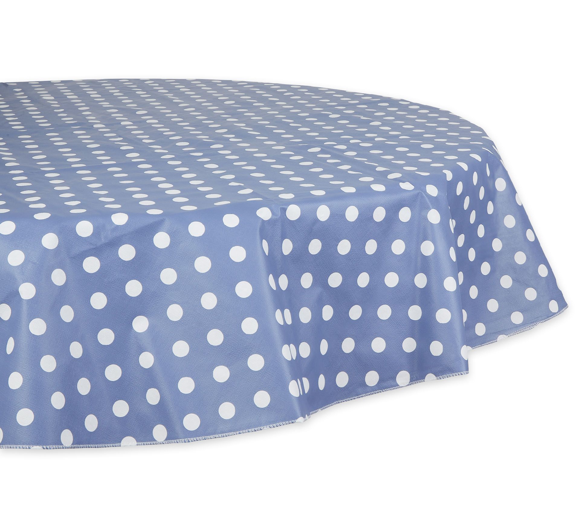 Design Imports 70" Round Polka Dot Vinyl Tablecloth