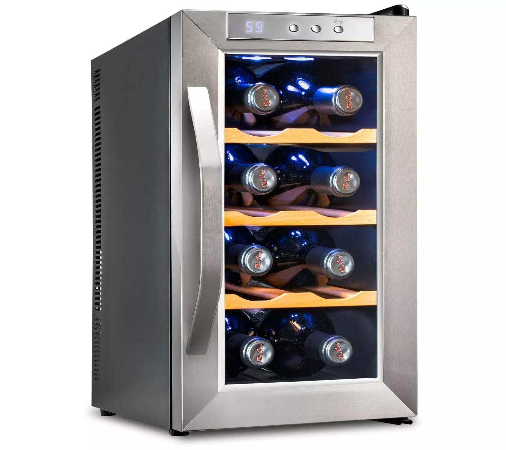 Ivation 8Bottle Thermoelectric Stainless Steel Wine Cooler