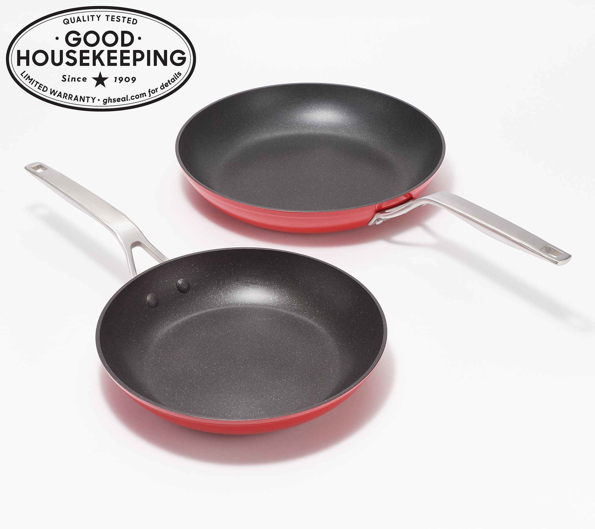 Good Housekeeping Aluminum 10" and 12" Fry Pan Set