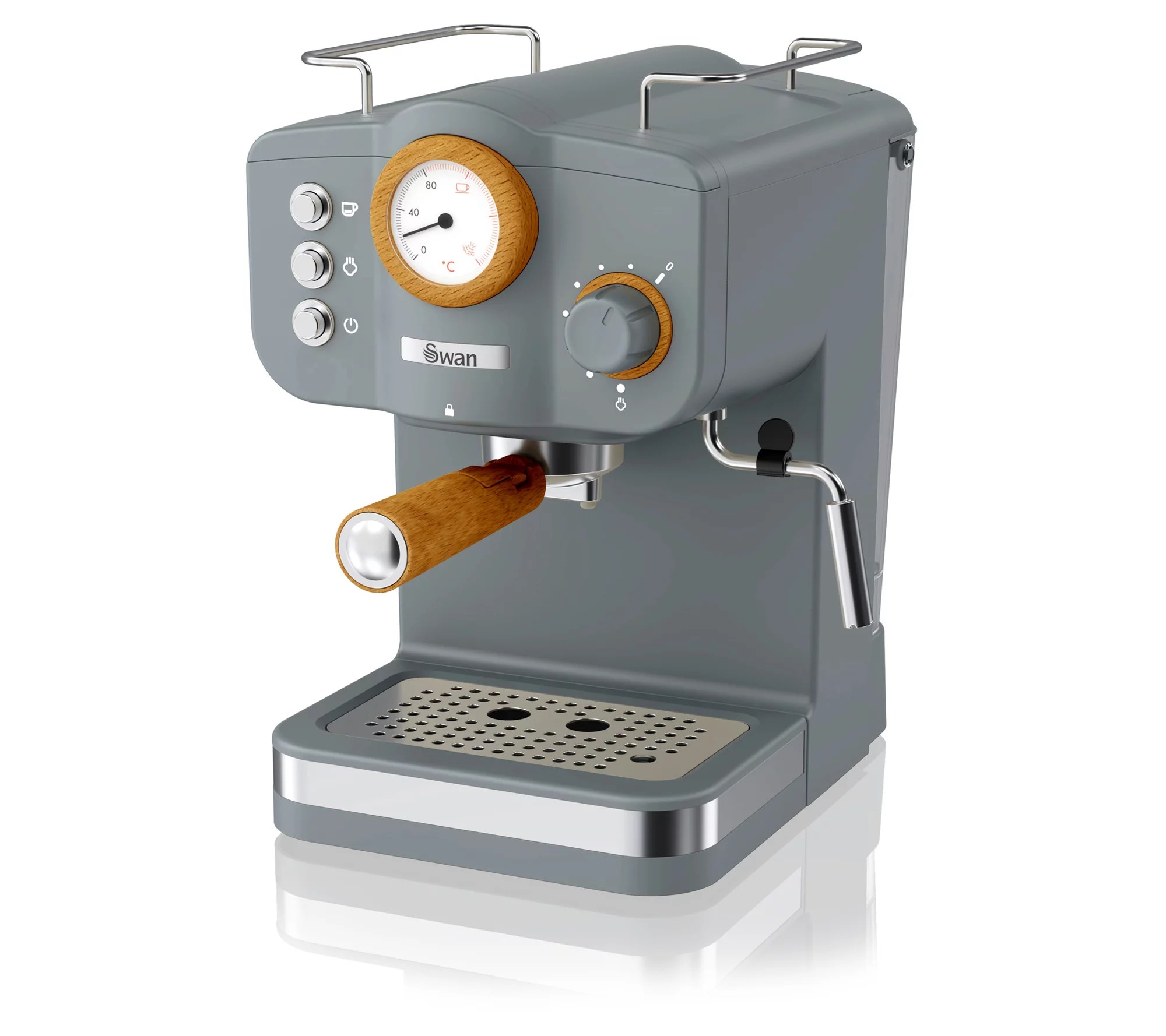 Swan Gray Nordic Pump Espresso Coffee Machine