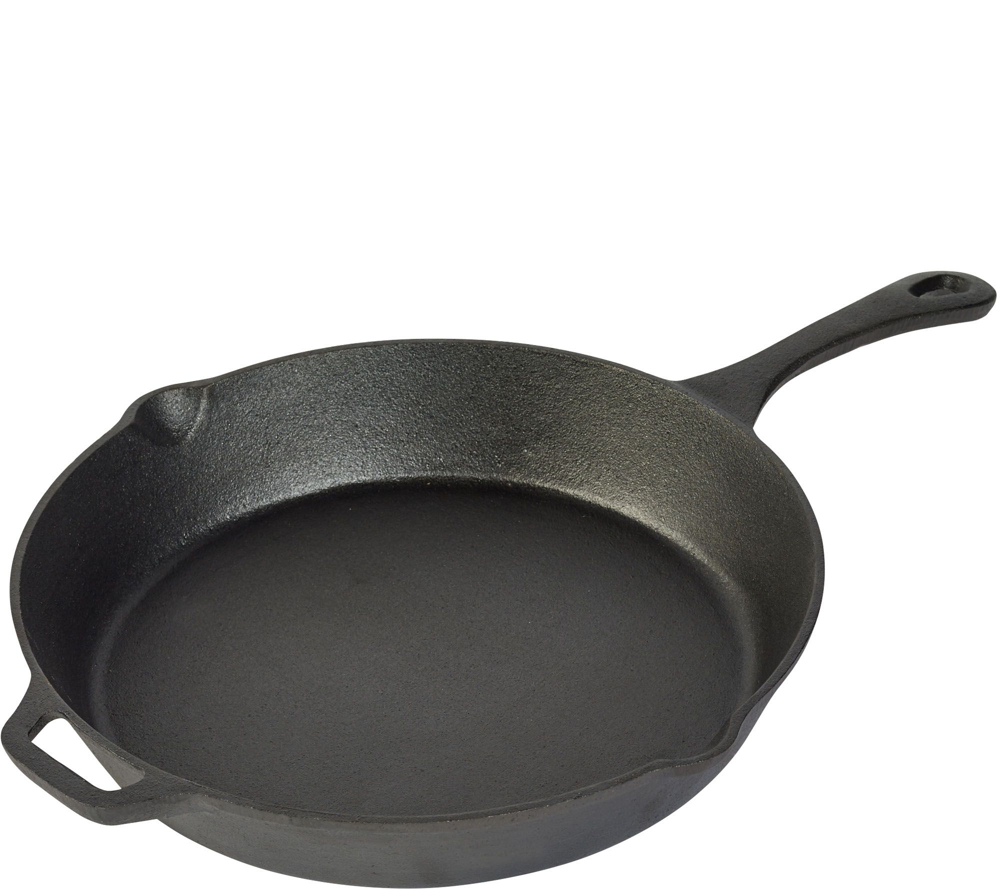Basic Essentials Cast Iron 12" Open Fry Pan with Assist Handle