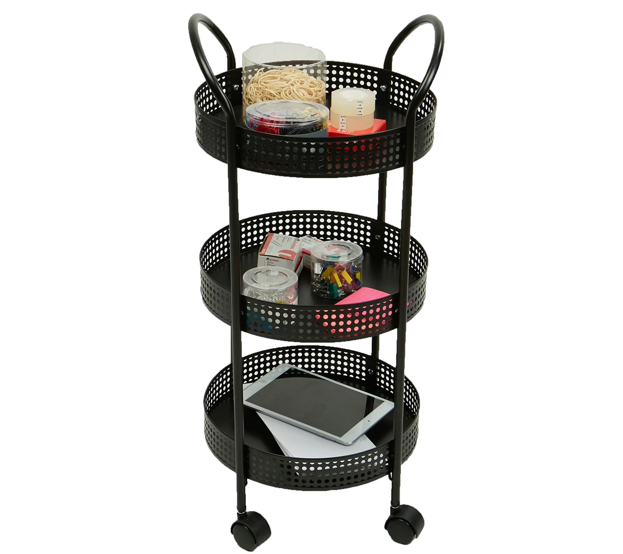 Mind Reader 3Tier MultiPurpose Utility Cart with Wheels
