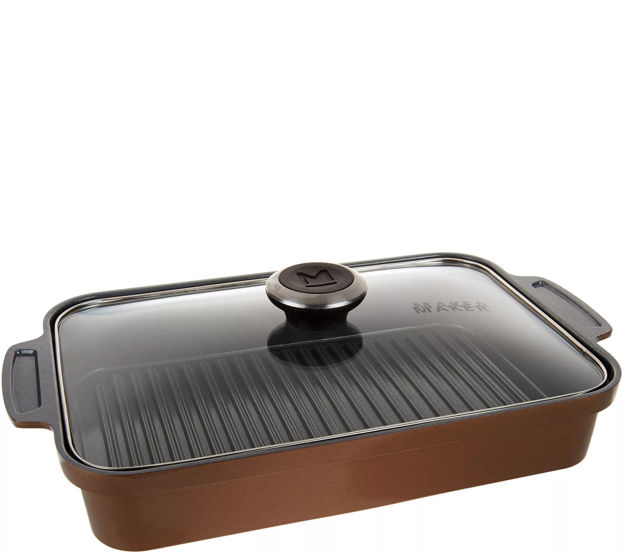 Maker Homeware Rectangular Ceramic Steam Grill Pan