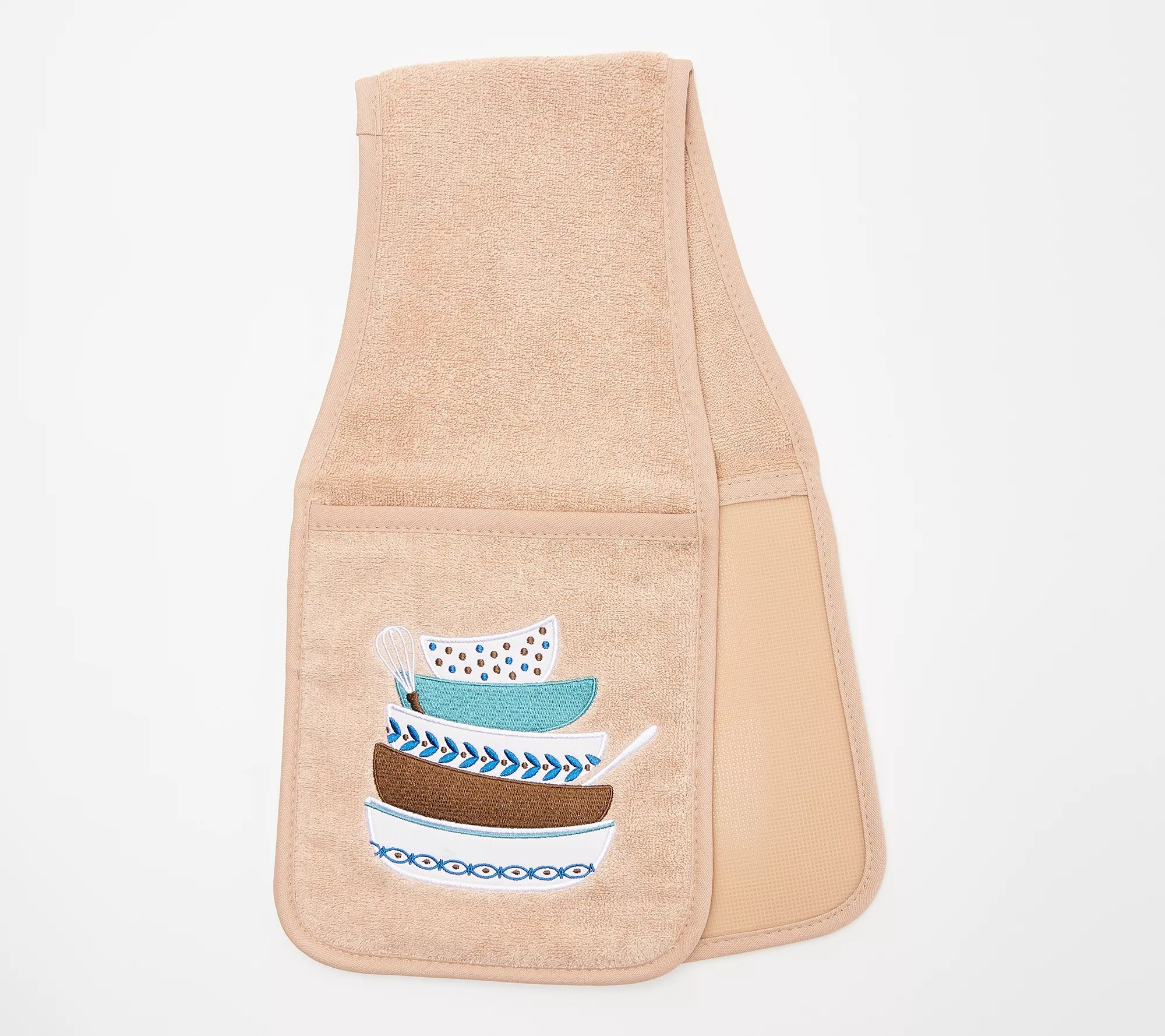 Cooking Buddy Embroidered Towel & Pot Holder by Campanelli