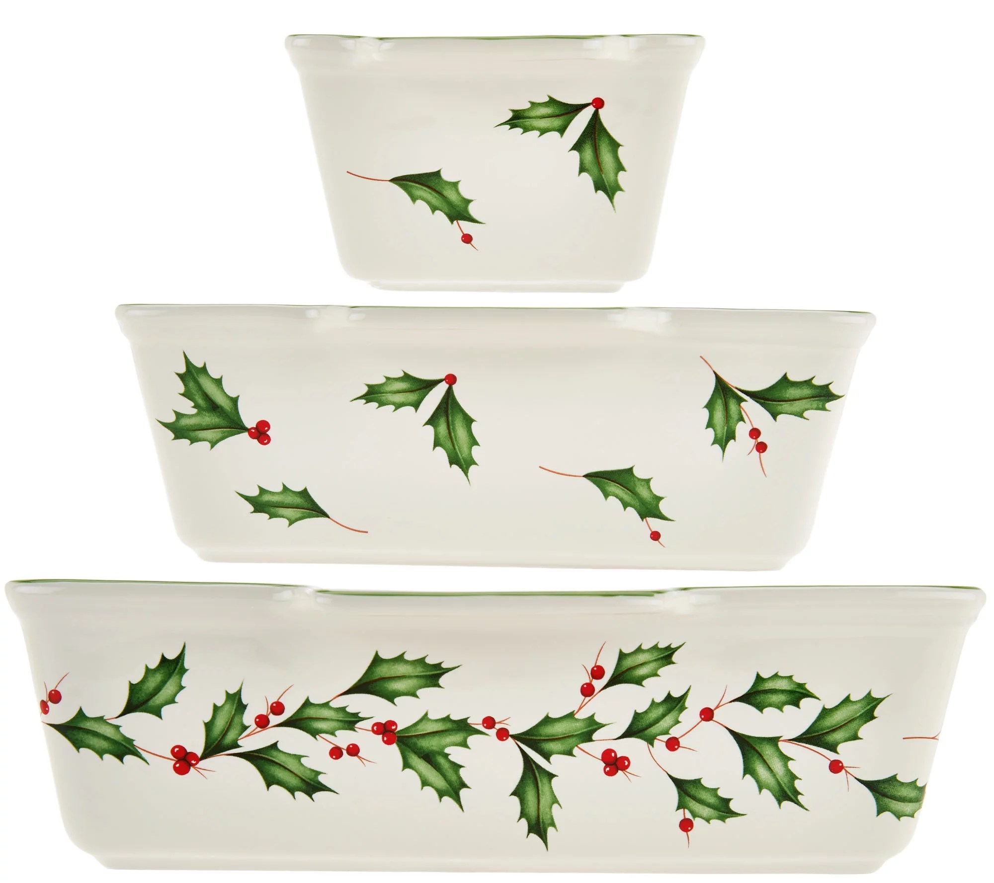 Lenox 3pc Porcelain Holiday Bake Set
