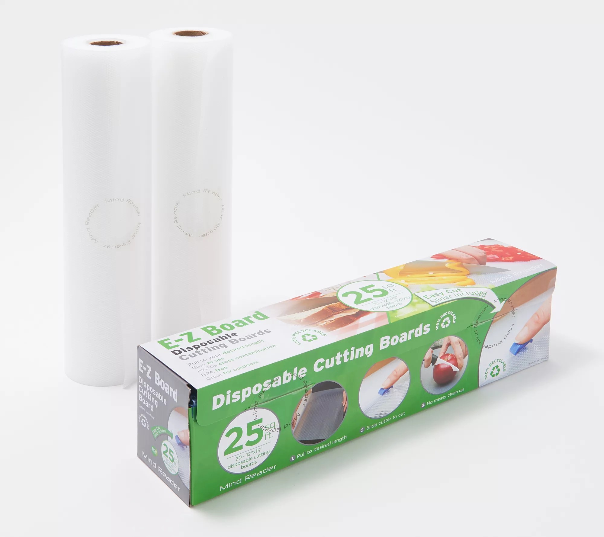 EZ Board Set of (3) 25 Square Feet Recyclable Cutting Boards