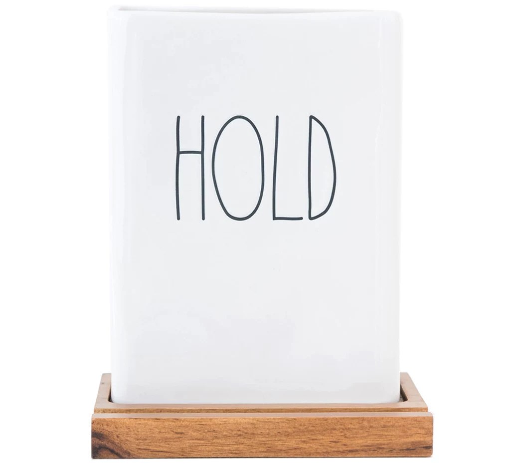 Rae Dunn Elongated Utensil Crock & Tablet Holder