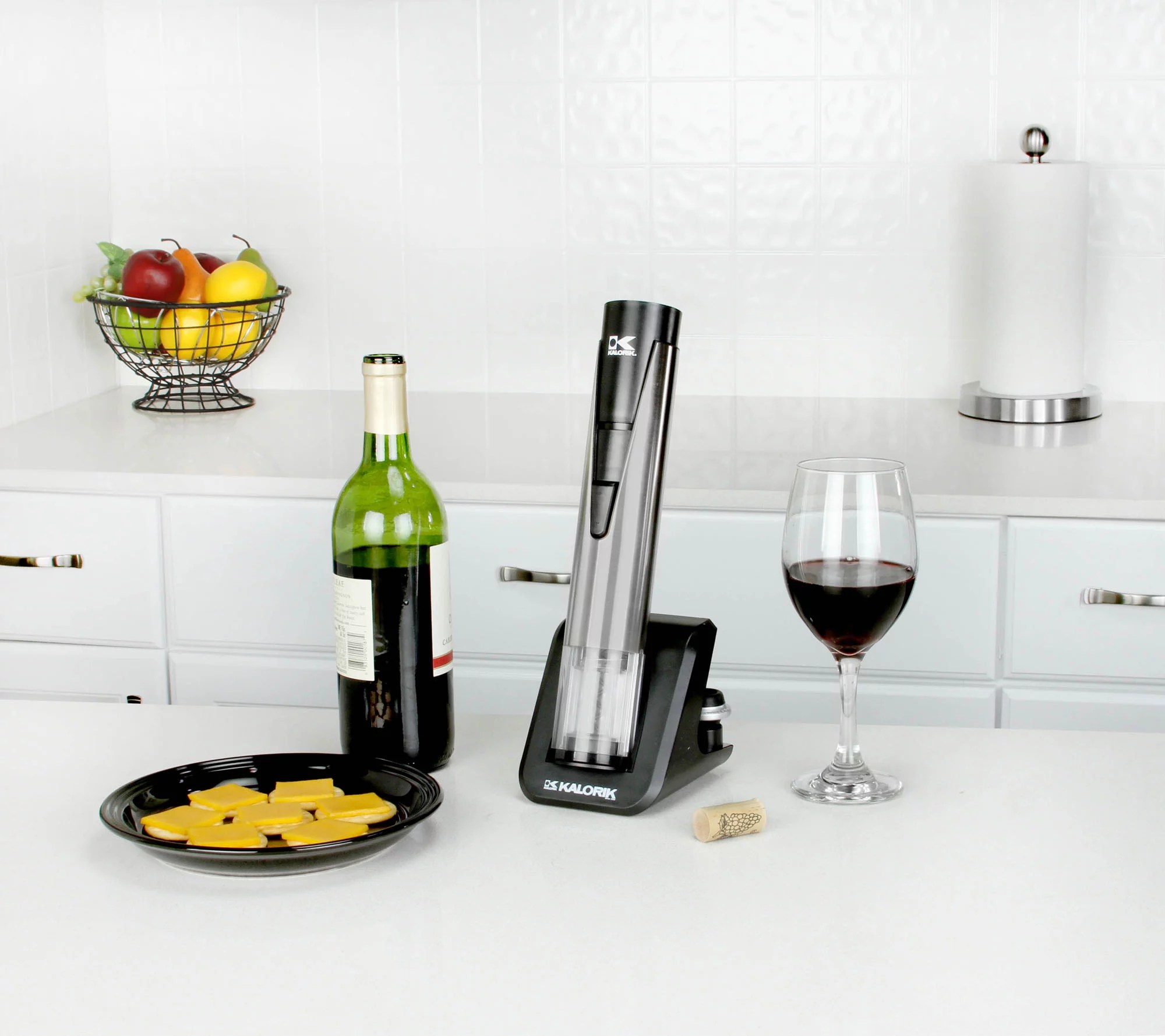 Kalorik 2in1 Stainless Steel Wine Opener and Preserver
