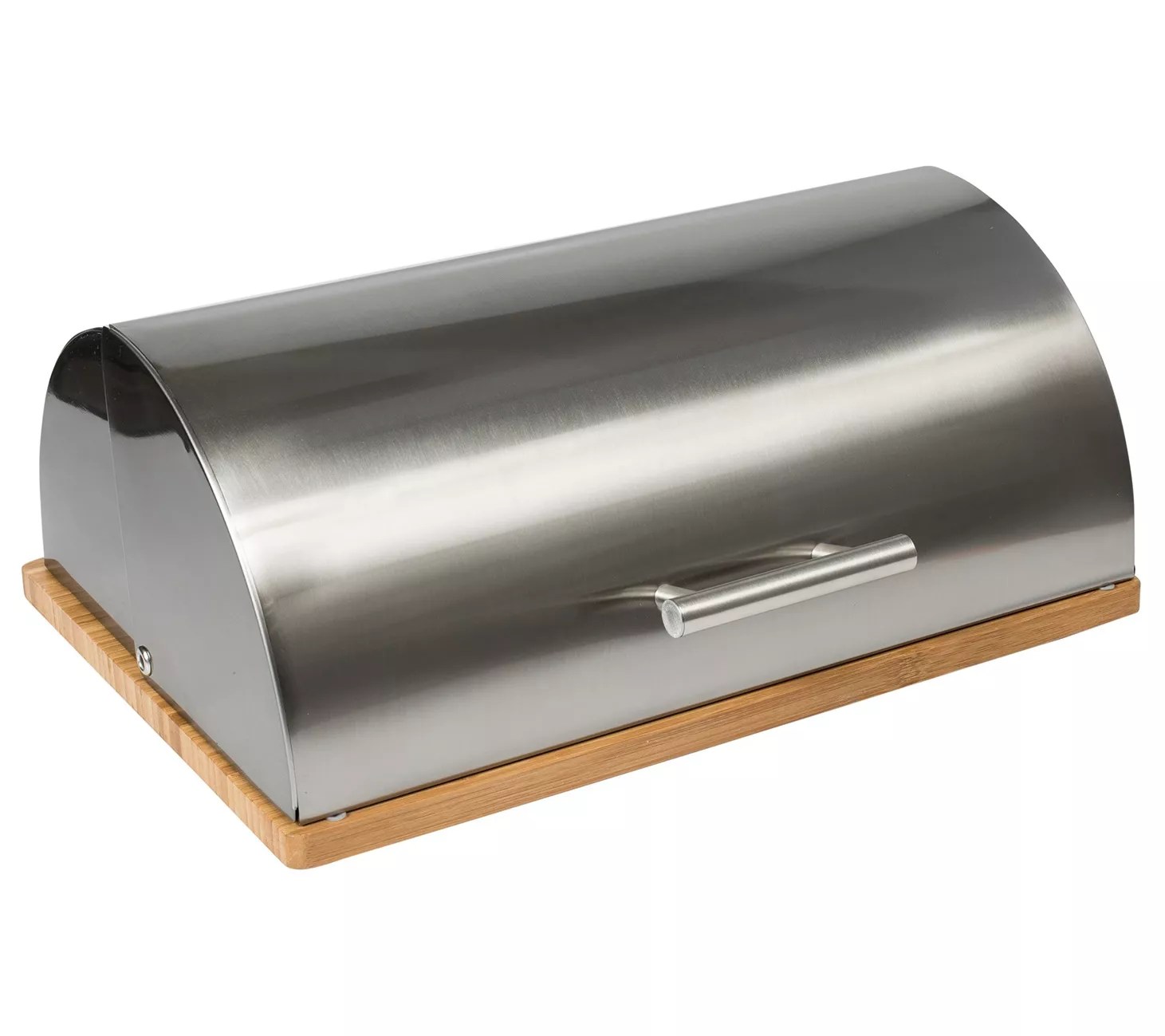 HoneyCanDo Stainless Steel Bread Box w/ Bamboo Cutting Board