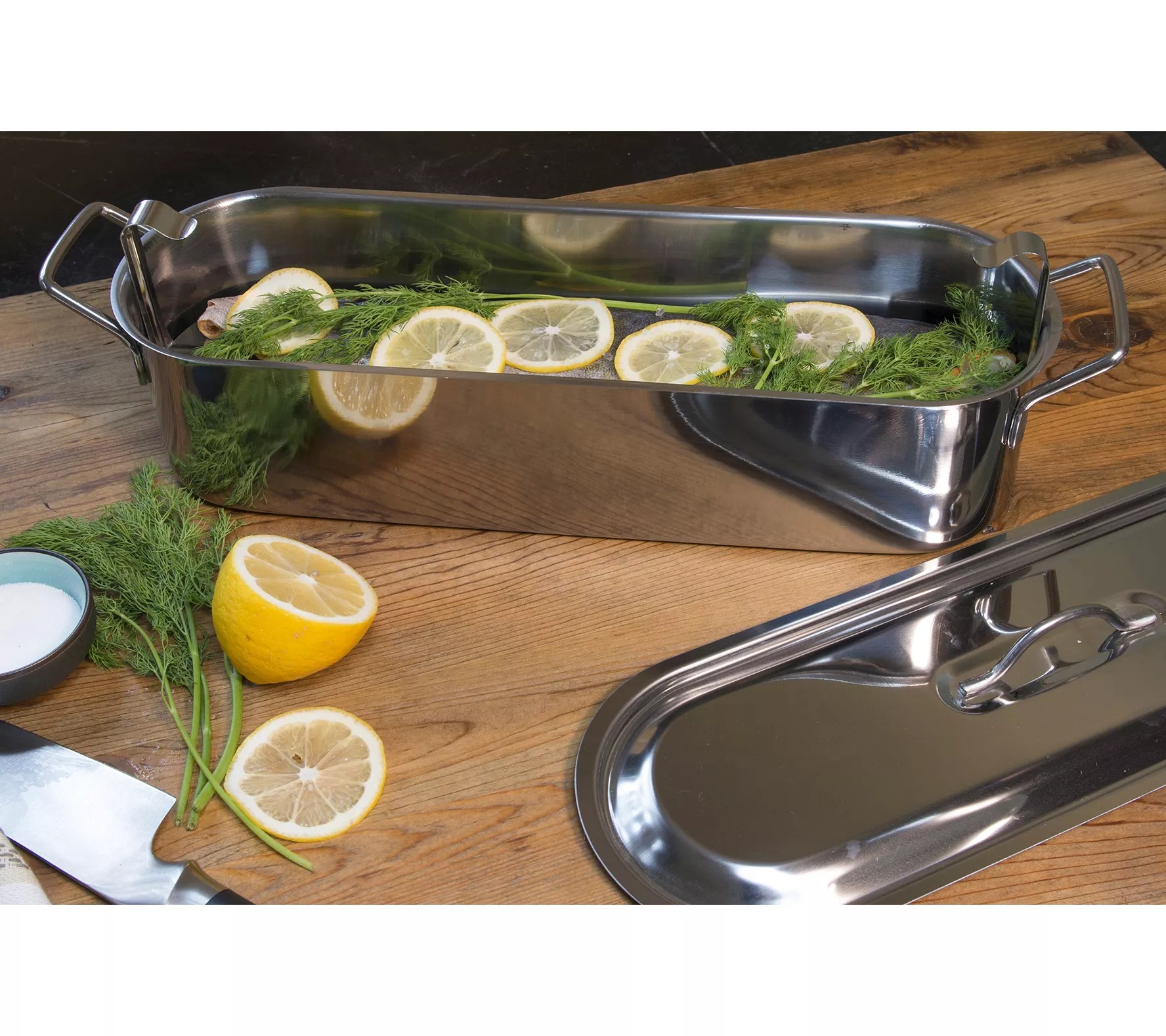 RSVP 20" Stainless Steel Fish Poacher Pan