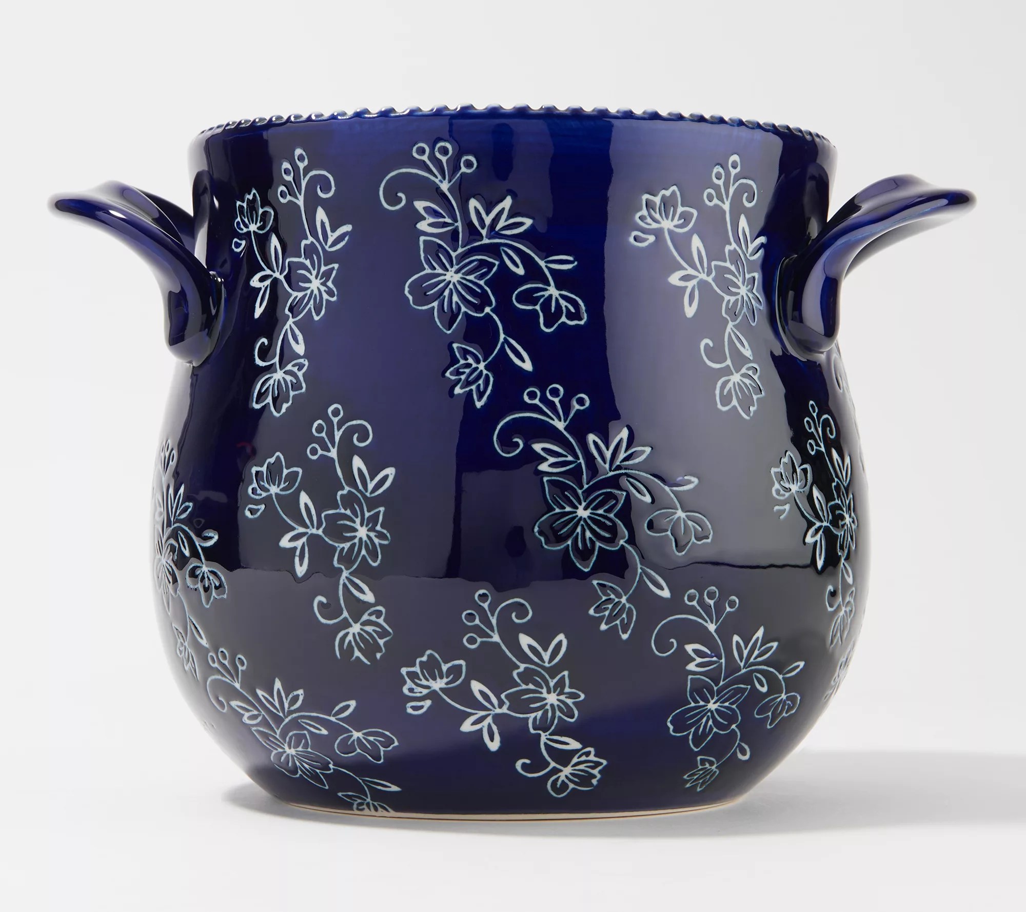 "As Is" Temptations Floral Lace Supersize Utensil Crock