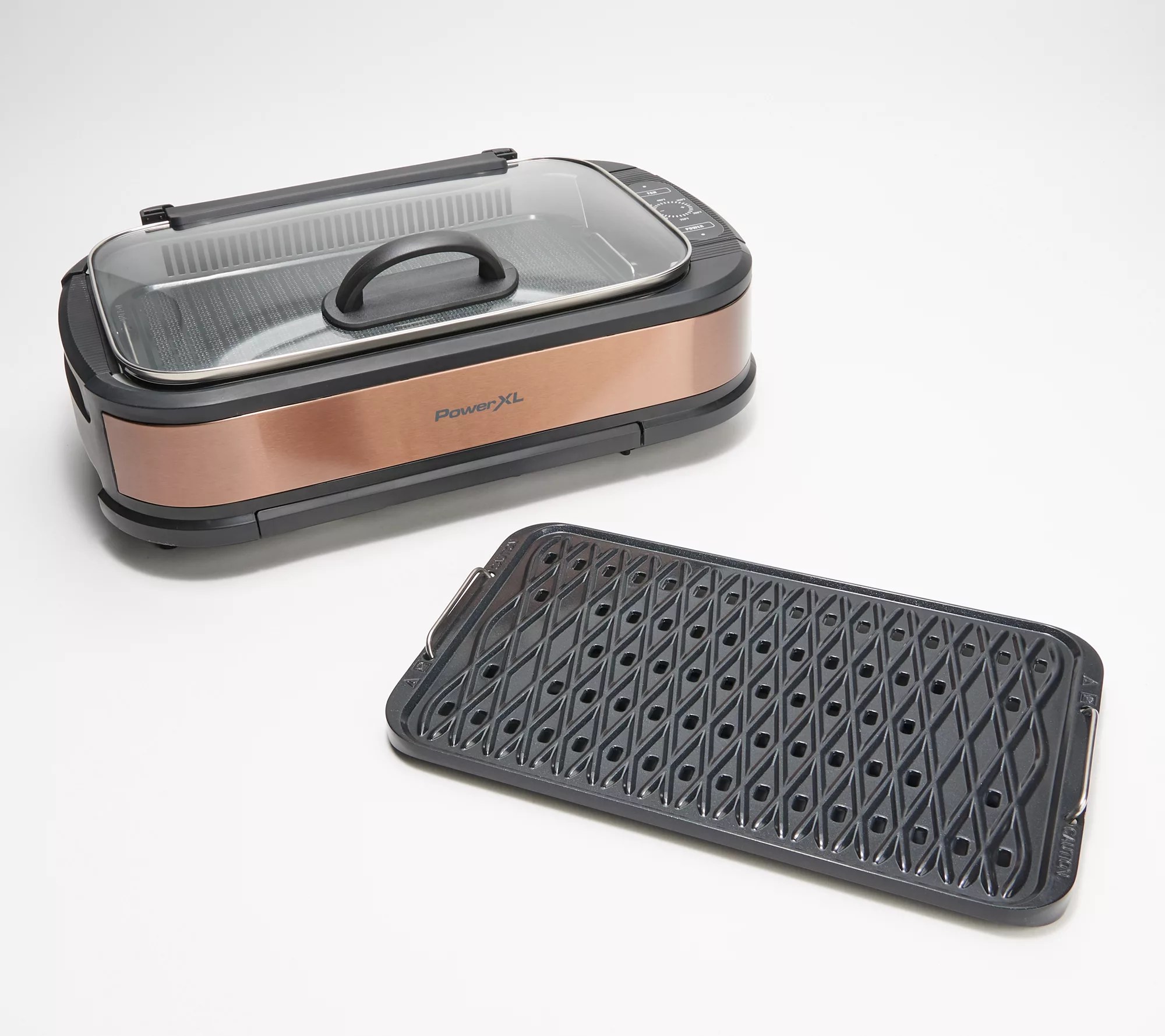 (QVC) PowerXL 1500W Smokeless Grill Pro with Griddle Plate