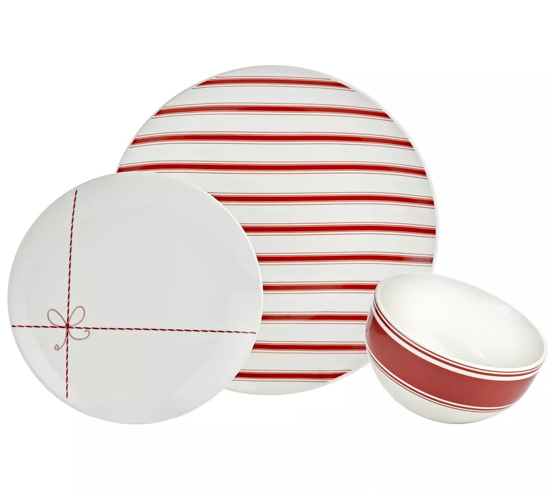 Godinger Set of 12 Holiday Present Dinnerware Set