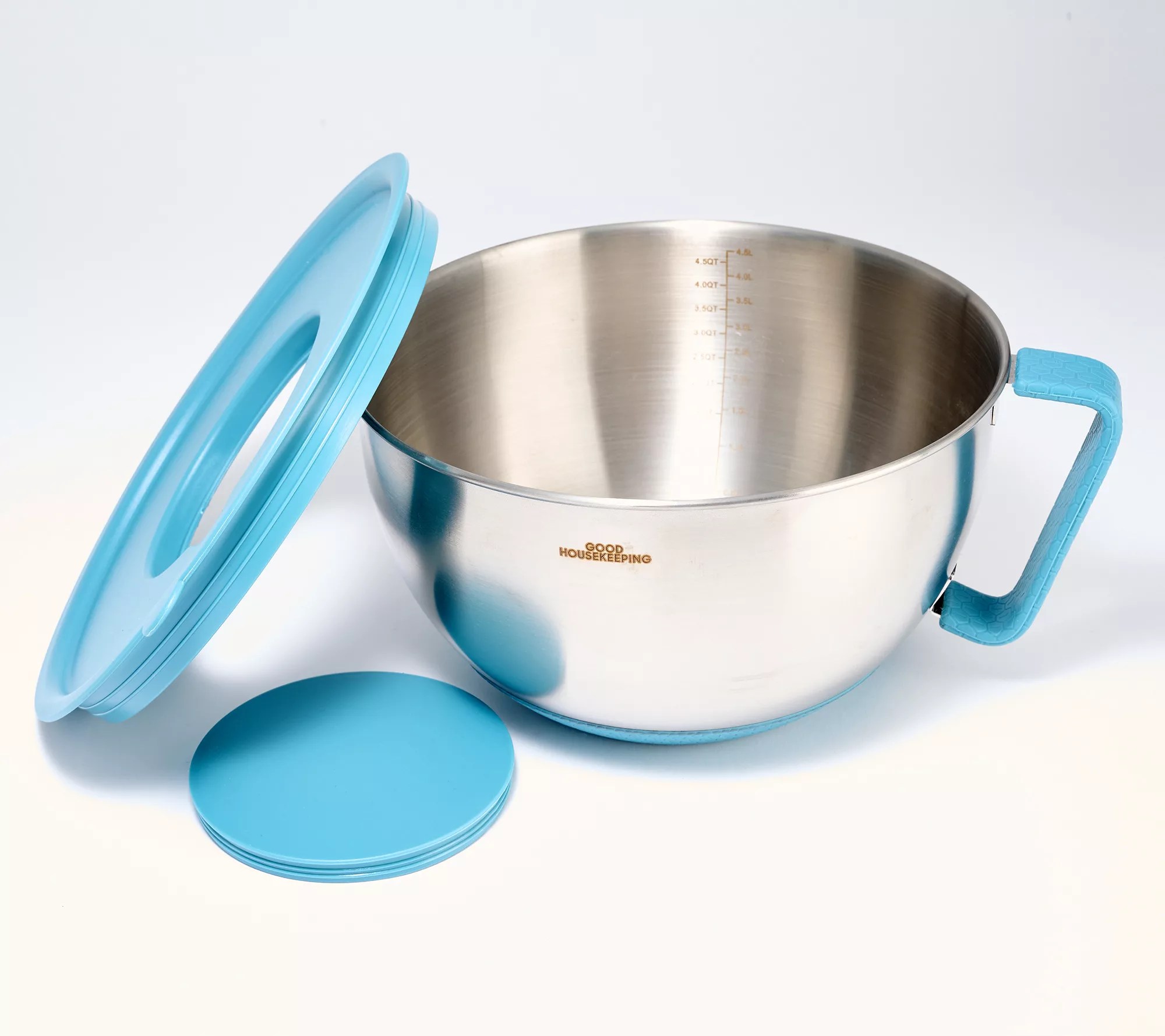 Good Housekeeping Set of 3 S/S Mixing Bowls With Lids