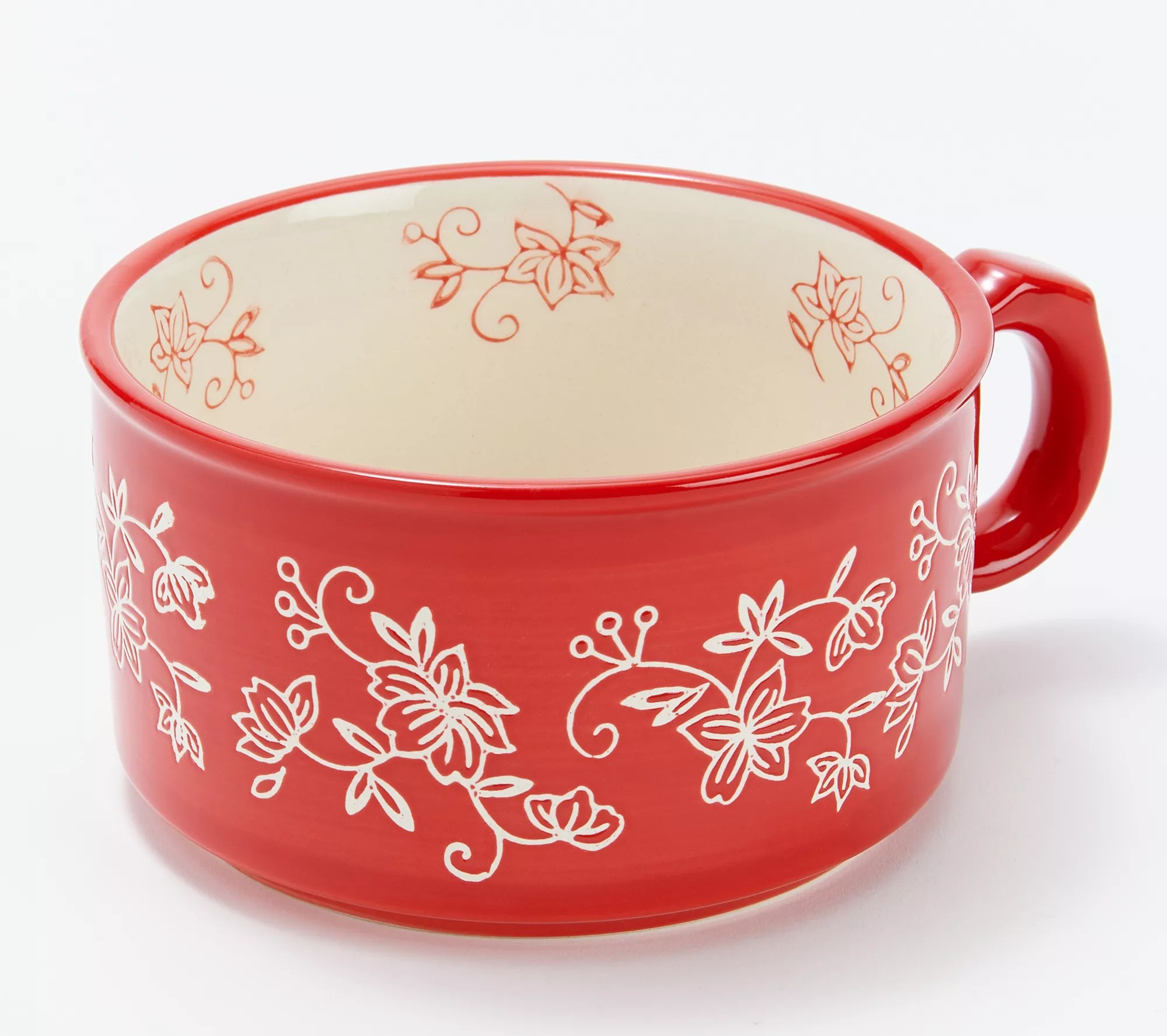 "As Is" Temptations Floral Lace Set of 4 Meal Mugs