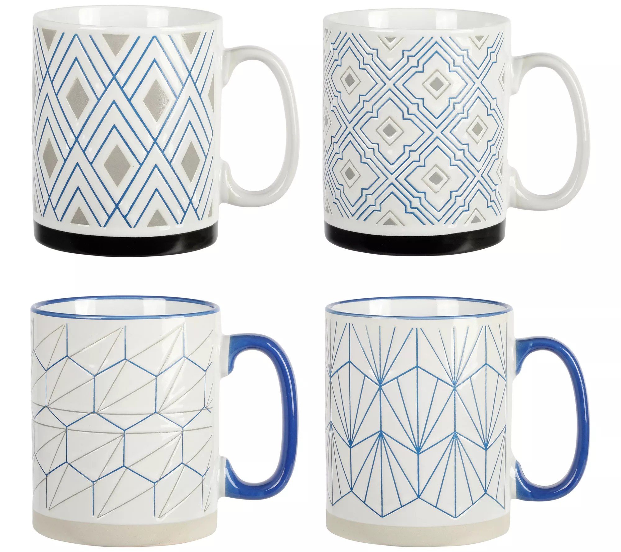 Mr. Coffee Parkmill 17oz 4Piece Stoneware Coffee Mug Set