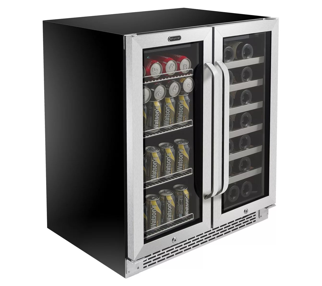 Whynter 33Bottle BuiltIn French Door Wine Refrigerator