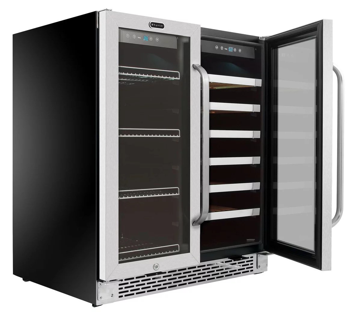 Whynter 33Bottle BuiltIn French Door Wine Refrigerator