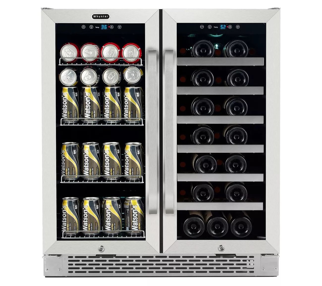 Whynter 33Bottle BuiltIn French Door Wine Refrigerator