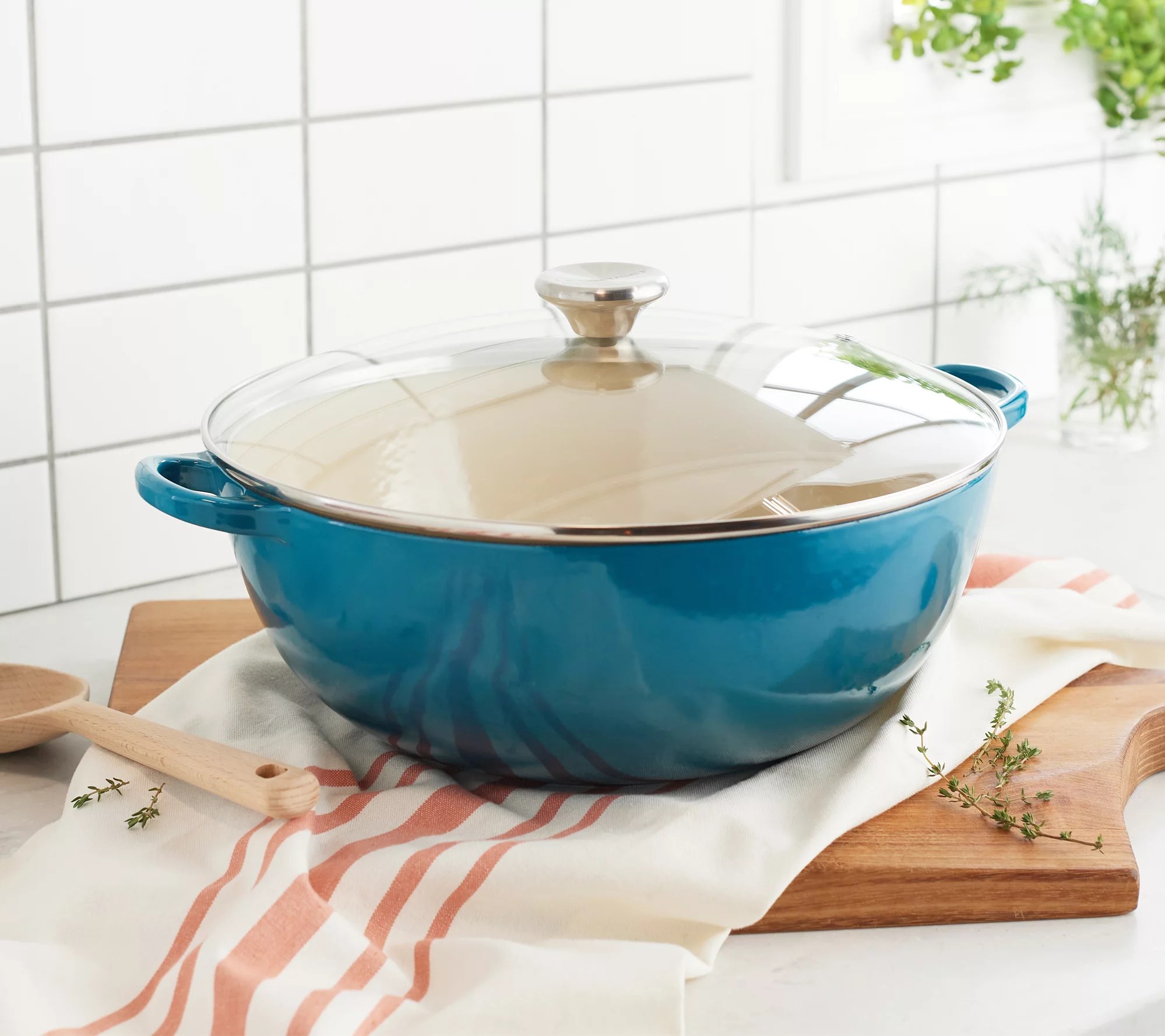 Le Creuset Cast Iron 7.5qt Classic Chef's Oven with Glass Lid