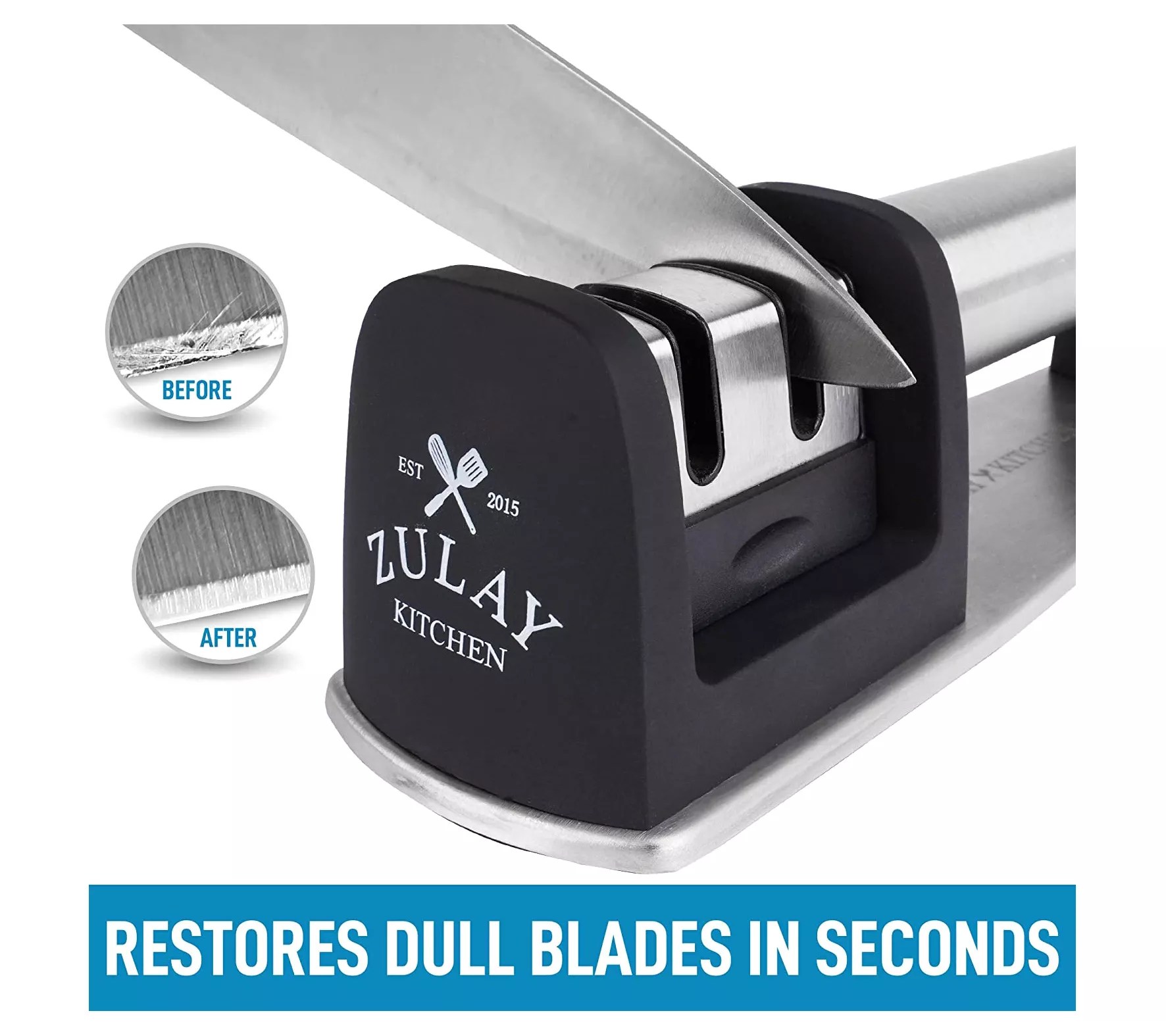 Zulay Kitchen 2Stage Knife Sharpener