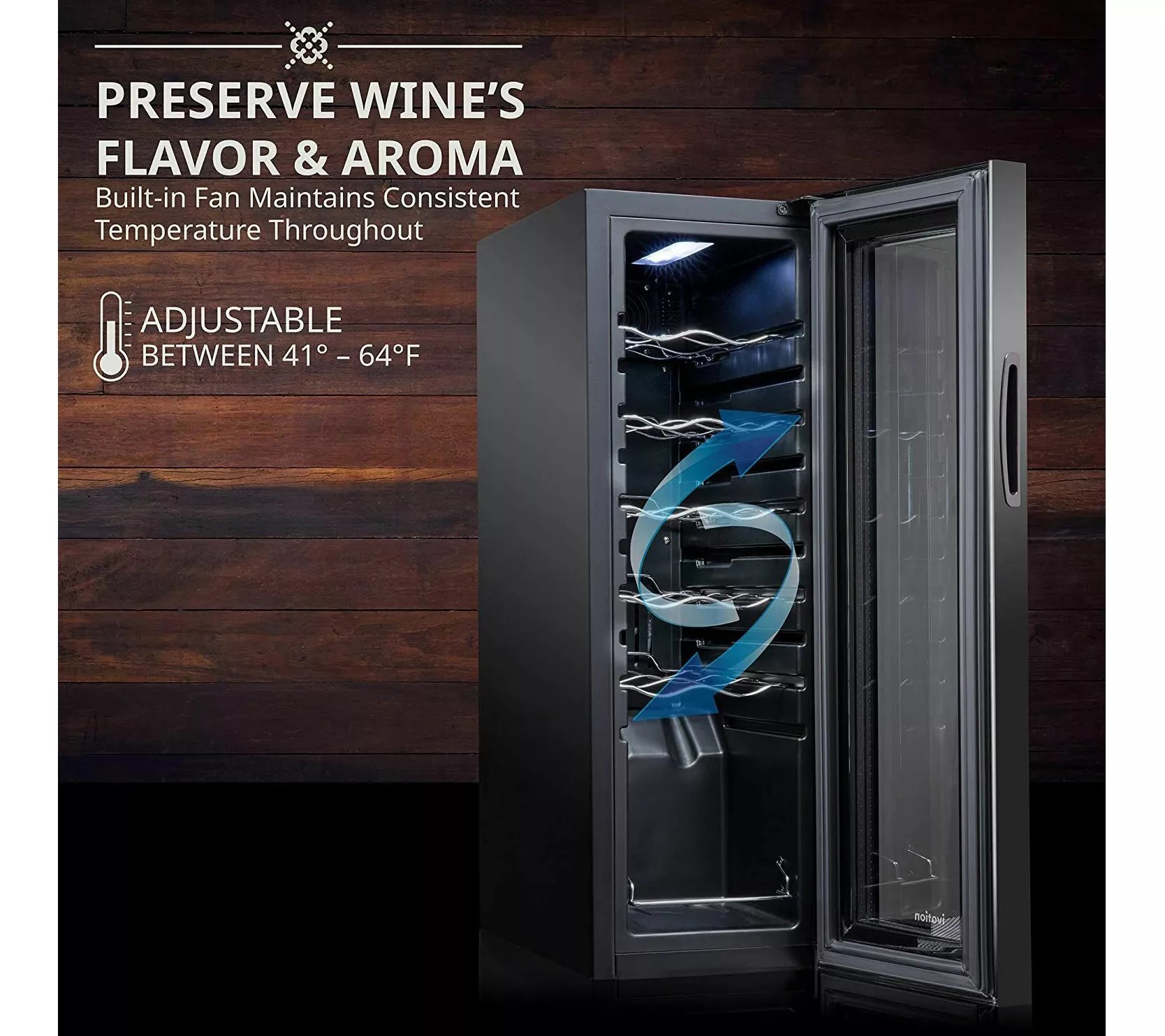 Ivation 12Bottle Wine Cooler Refrigerator