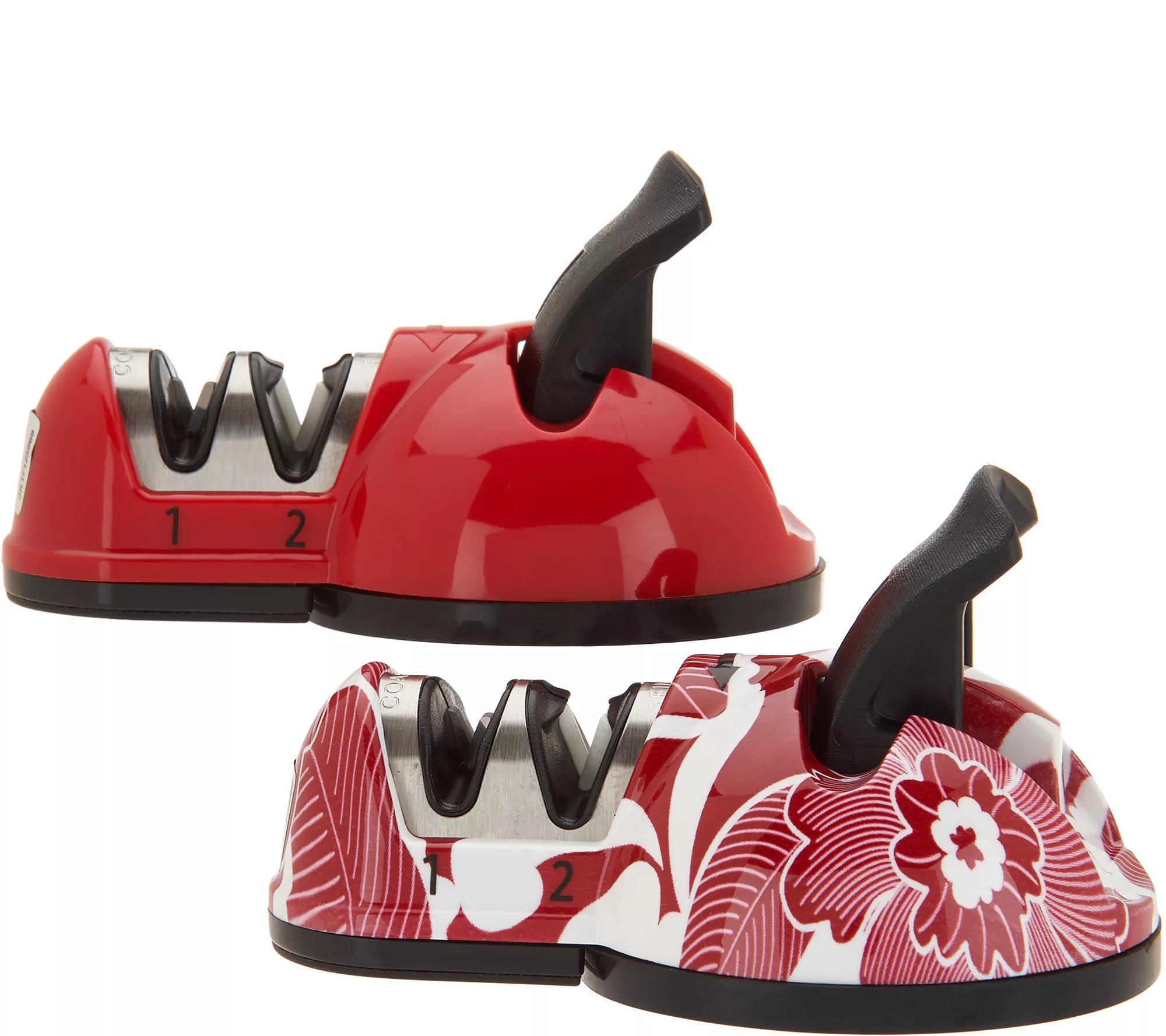 Sharp Shark Set of Two Patterned TwoStage Knife Sharpeners