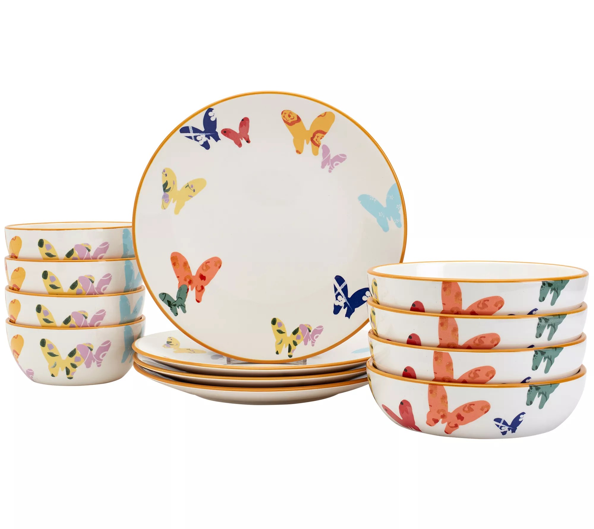 Tabletops Unlimited 12Piece Mariposa Dinnerware Set