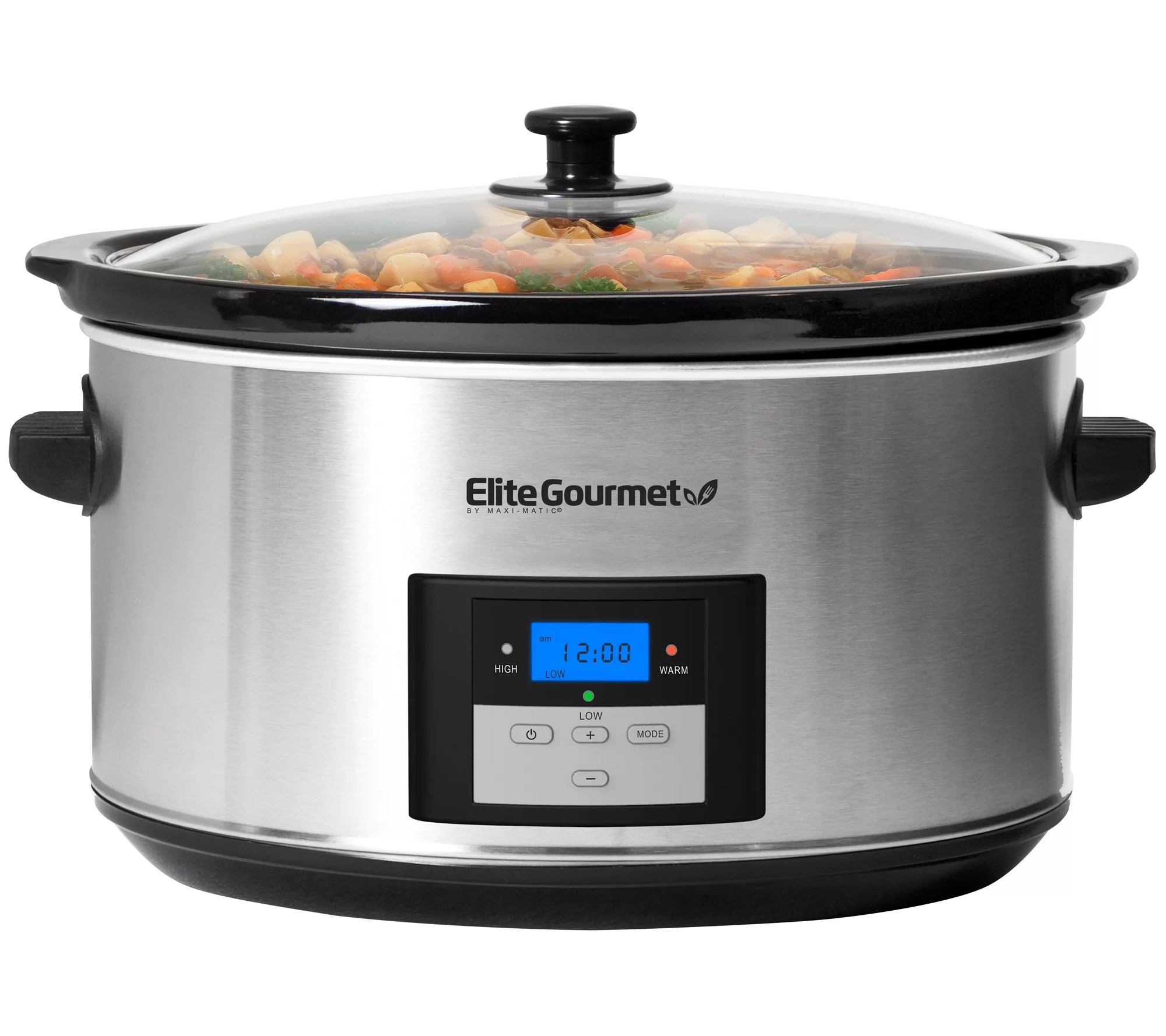 Elite Gourmet 8.5qt Stainless Steel Digital Sow Cooker