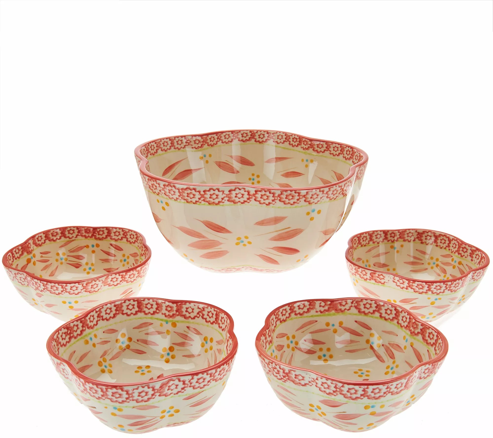 Temptations Old World 5piece Pasta Bowl Set