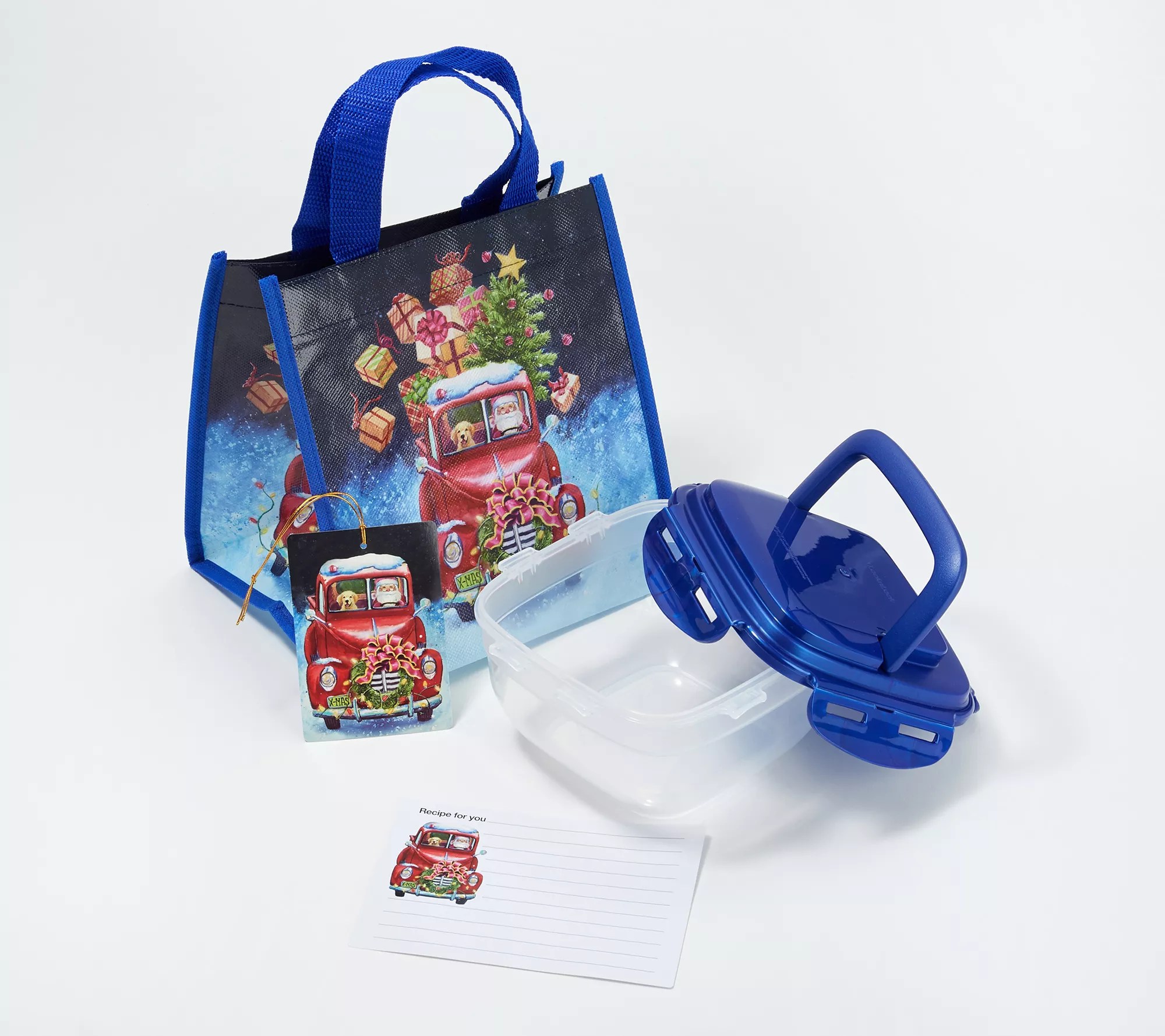 LocknLock Set of 6 MultiShape Containers w/ Holiday Bags