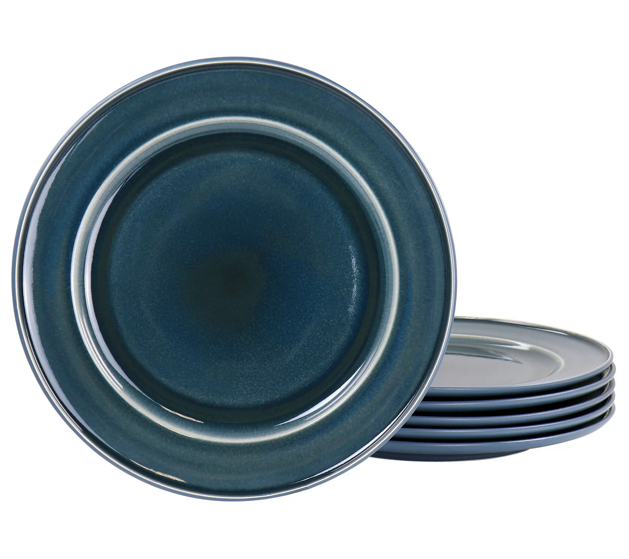 Martha Stewart Set of (6) 10.5 in Speckle Glazed Dinner Plates