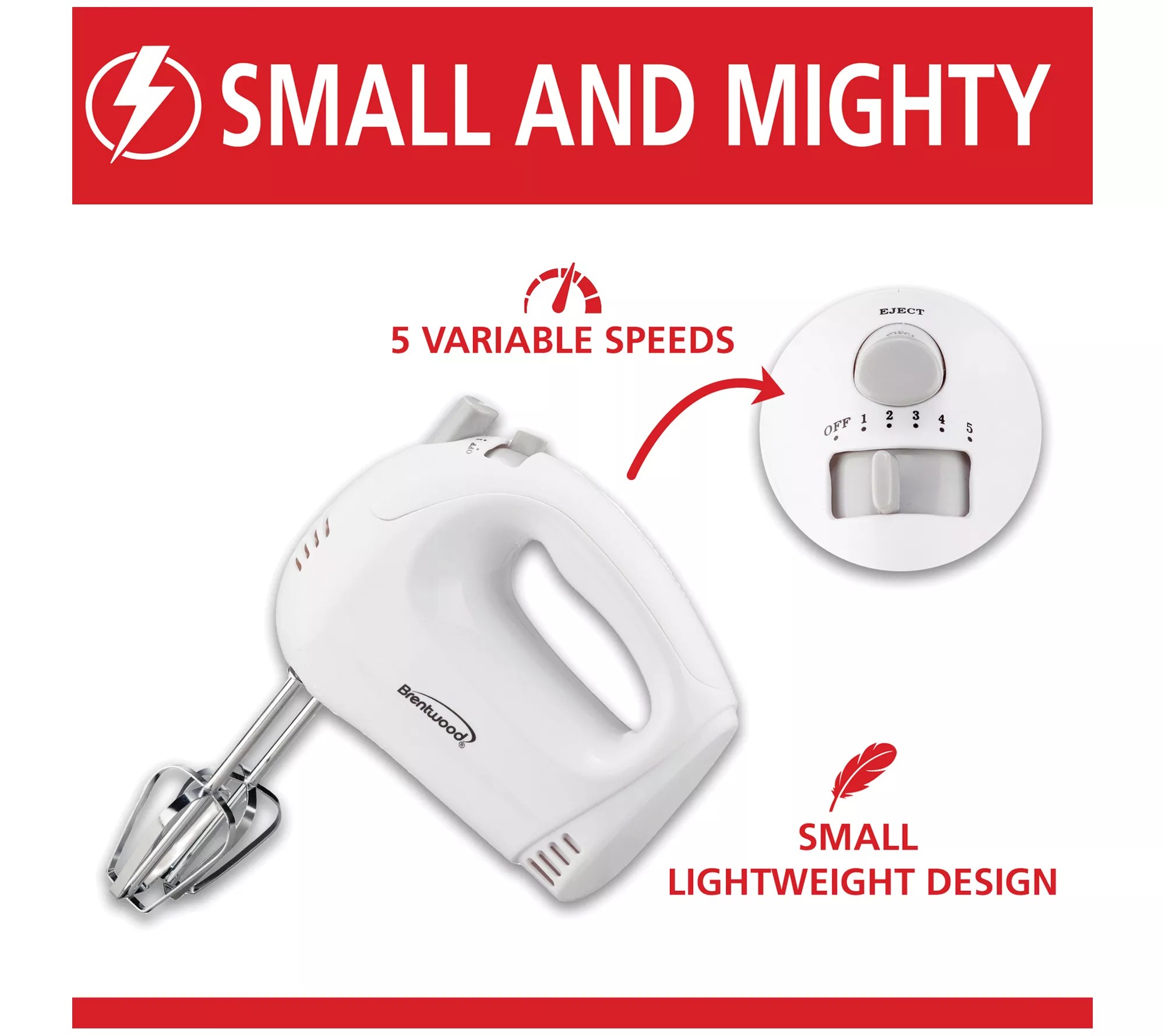 Brentwood 150W 5Speed Hand Mixer