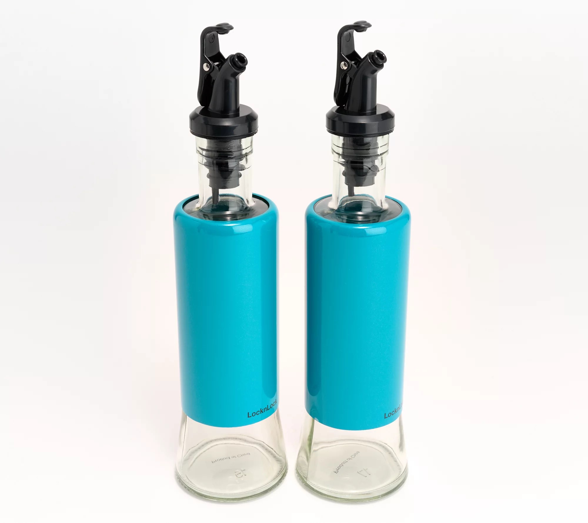 LocknLock S/2 Stainless Steel & Glass Oil & Vinegar Dispensers