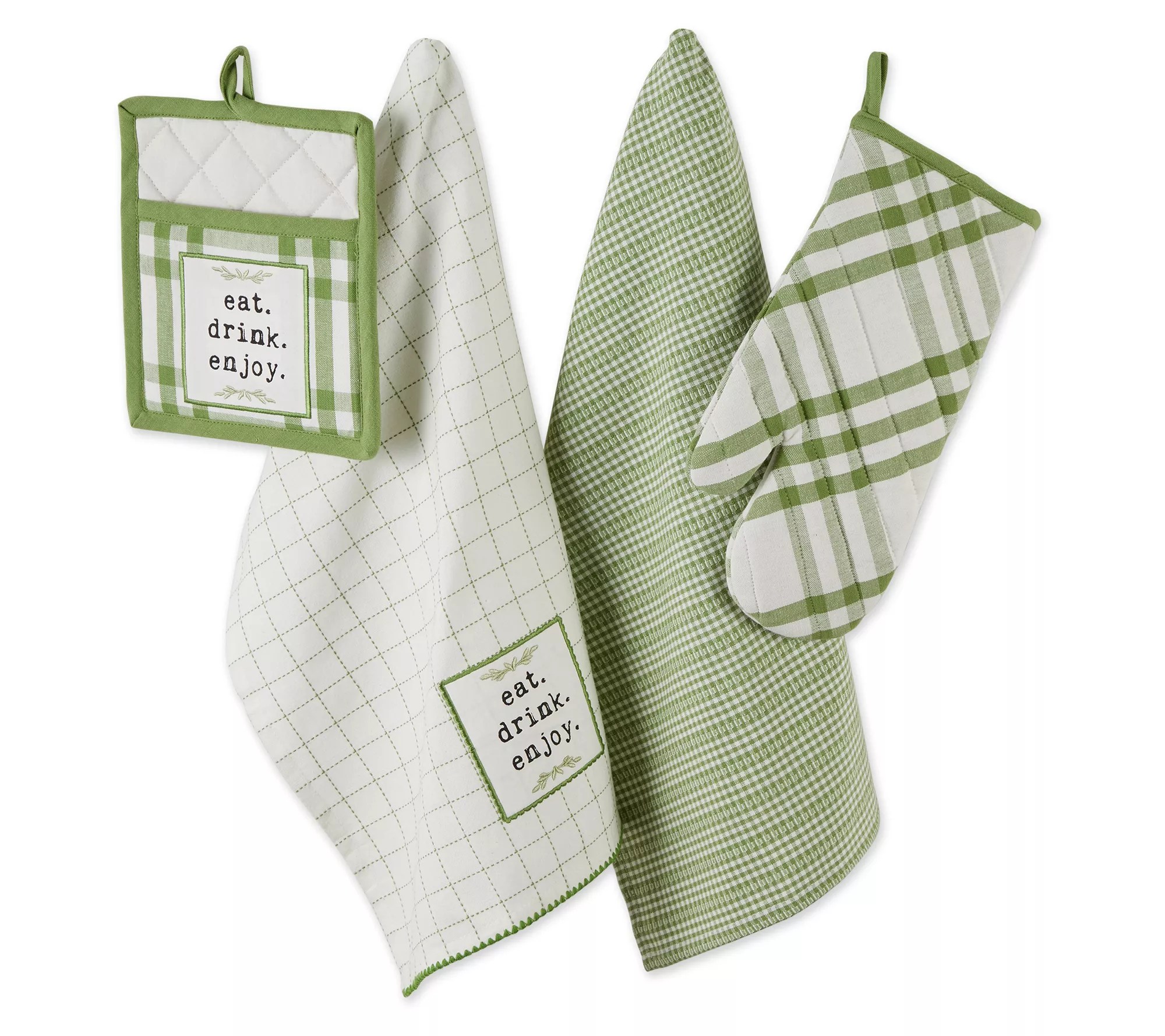 Design Imports Farmhouse Potholder & Kitchen Towel Set