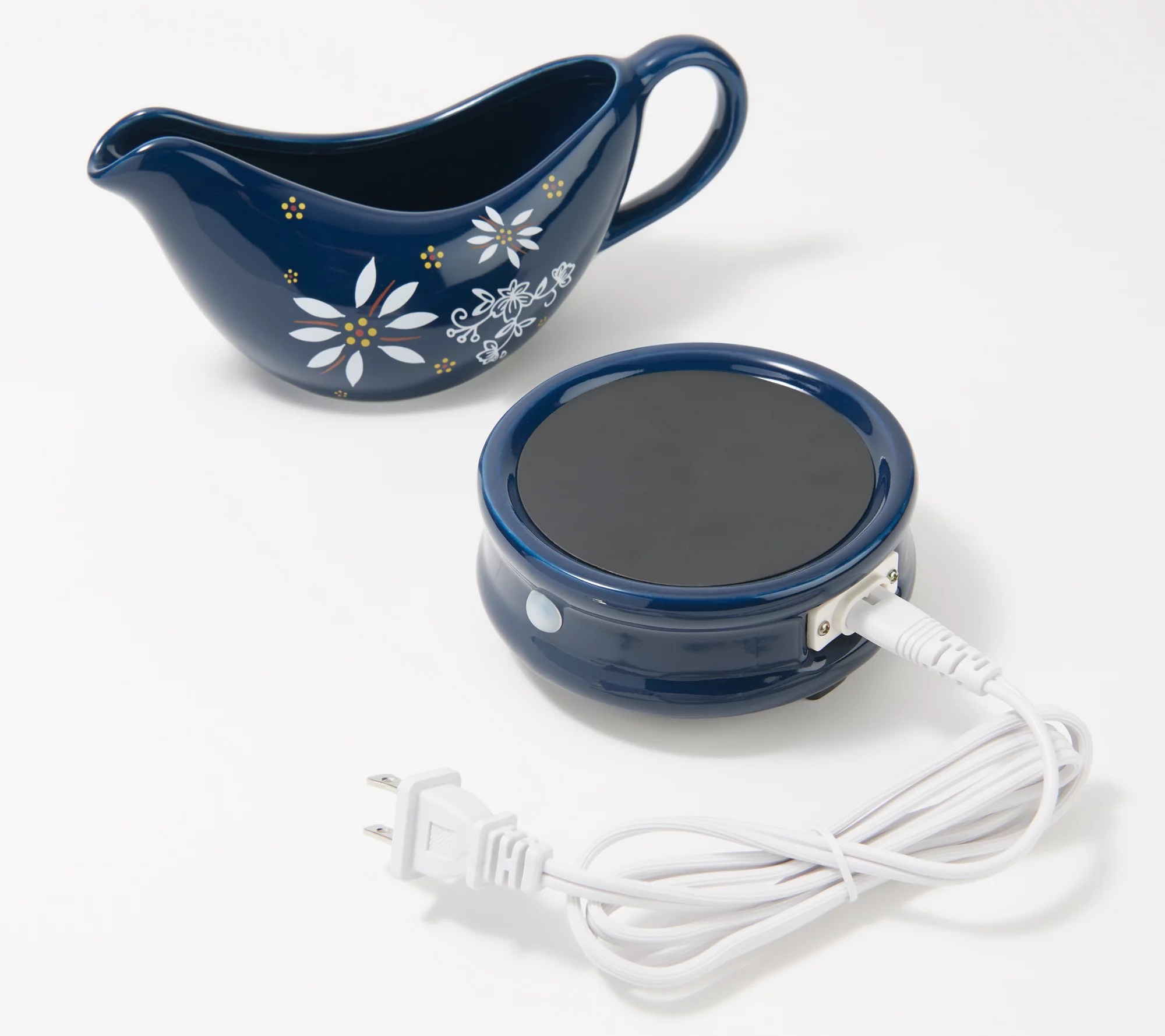 Temptations Electric Ceramic Gravy Boat w/Warmer Boat w/ Warmer