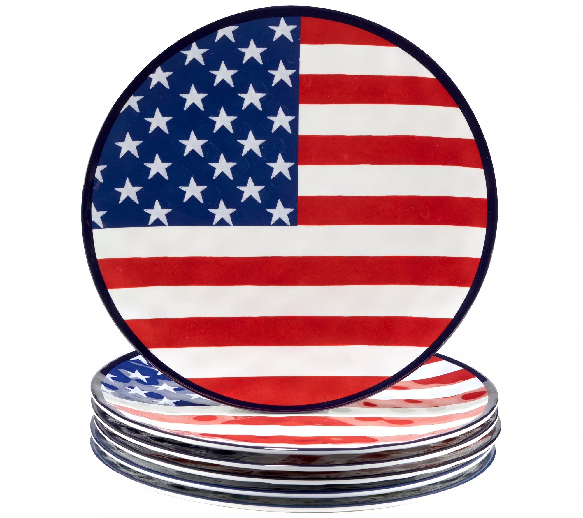 Certified International Stars & Stripes Set of6 Dinner Plates