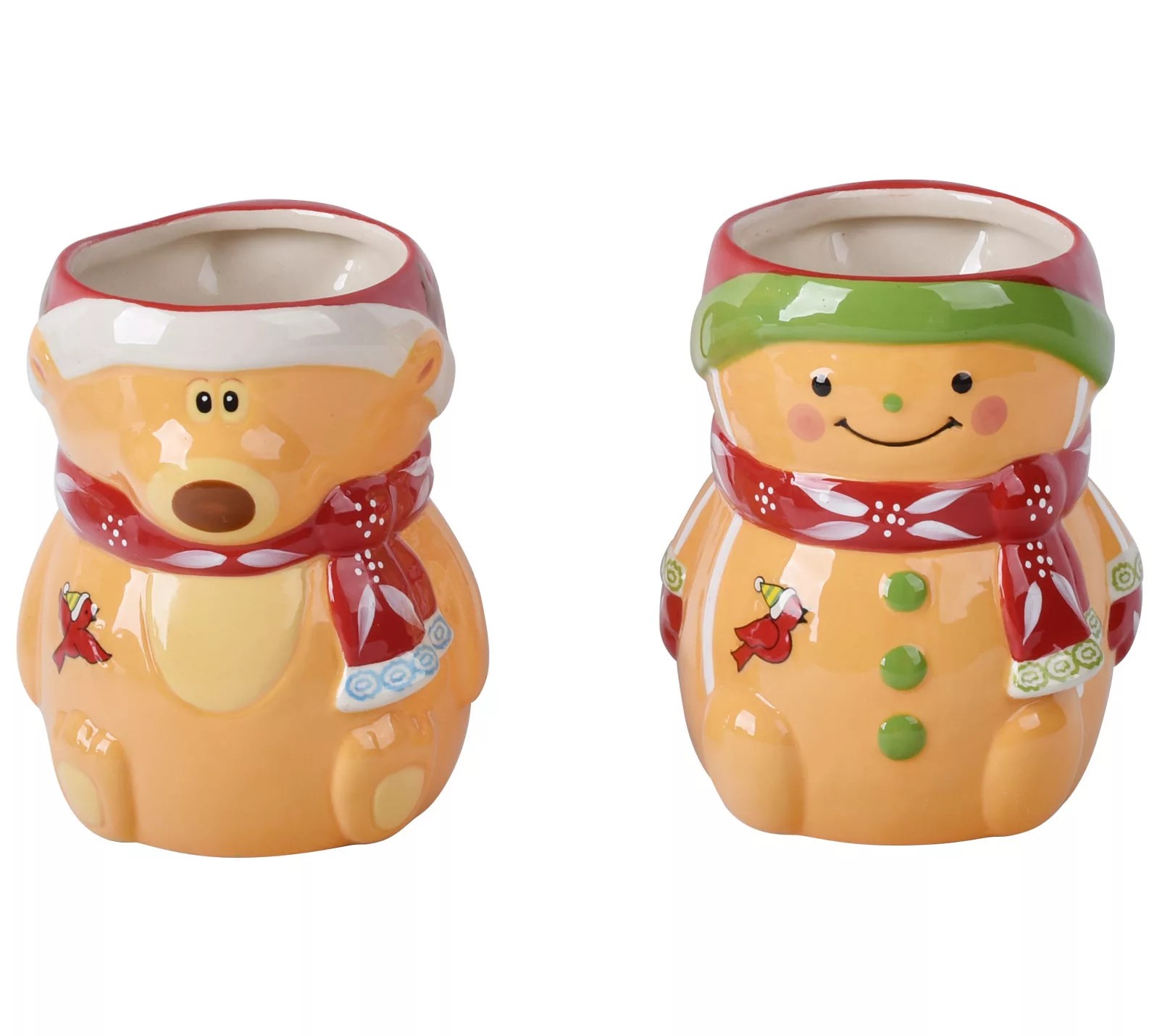 Temptations Holiday Set of (2) Figural Character Mugs