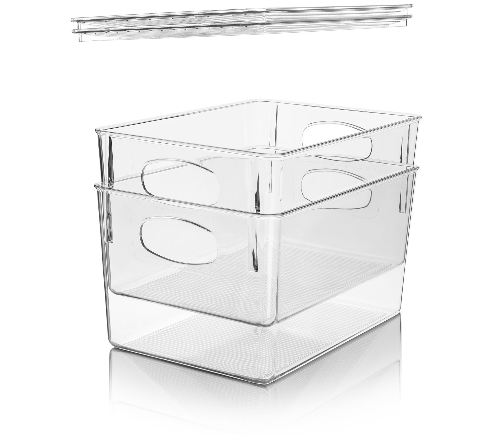 Sorbus 2 Pack Clear Storage Bins with Lids