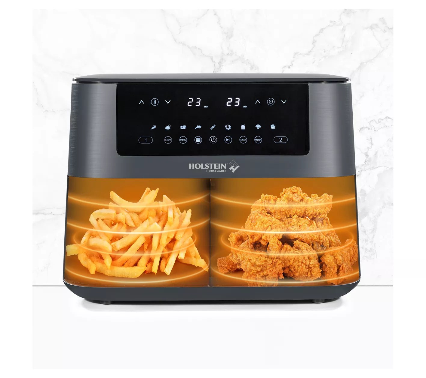 Holstein Housewares 8.4QT Dual Basket Digital Air Fryer