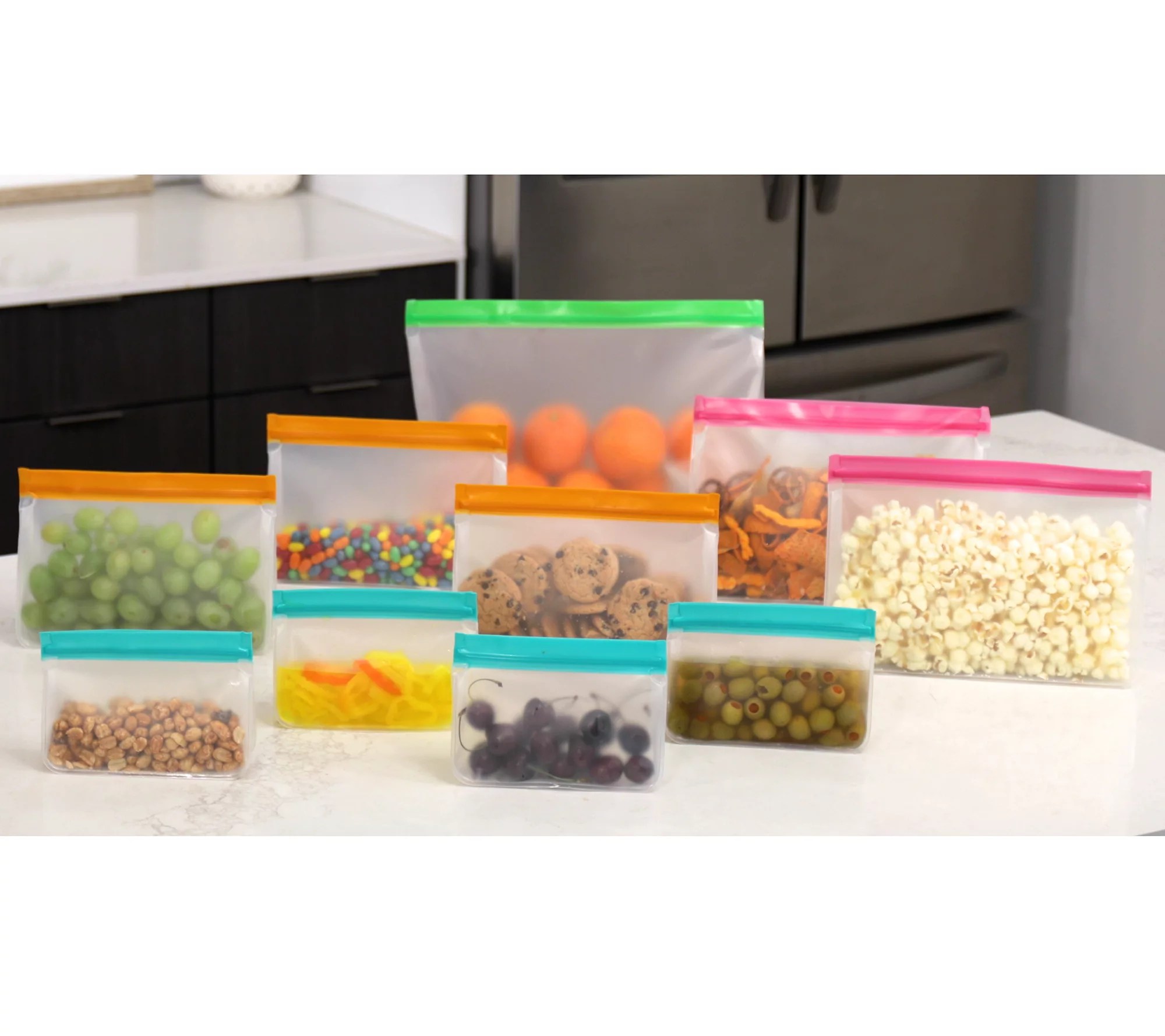 "As Is" Ecolution 10Pc Reusable Stand Up Food Storage Bags