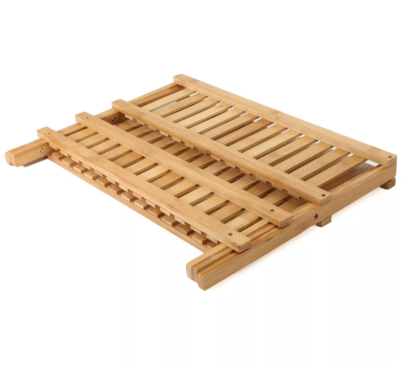 Mind Reader Wooden Collapsible Dish Rack