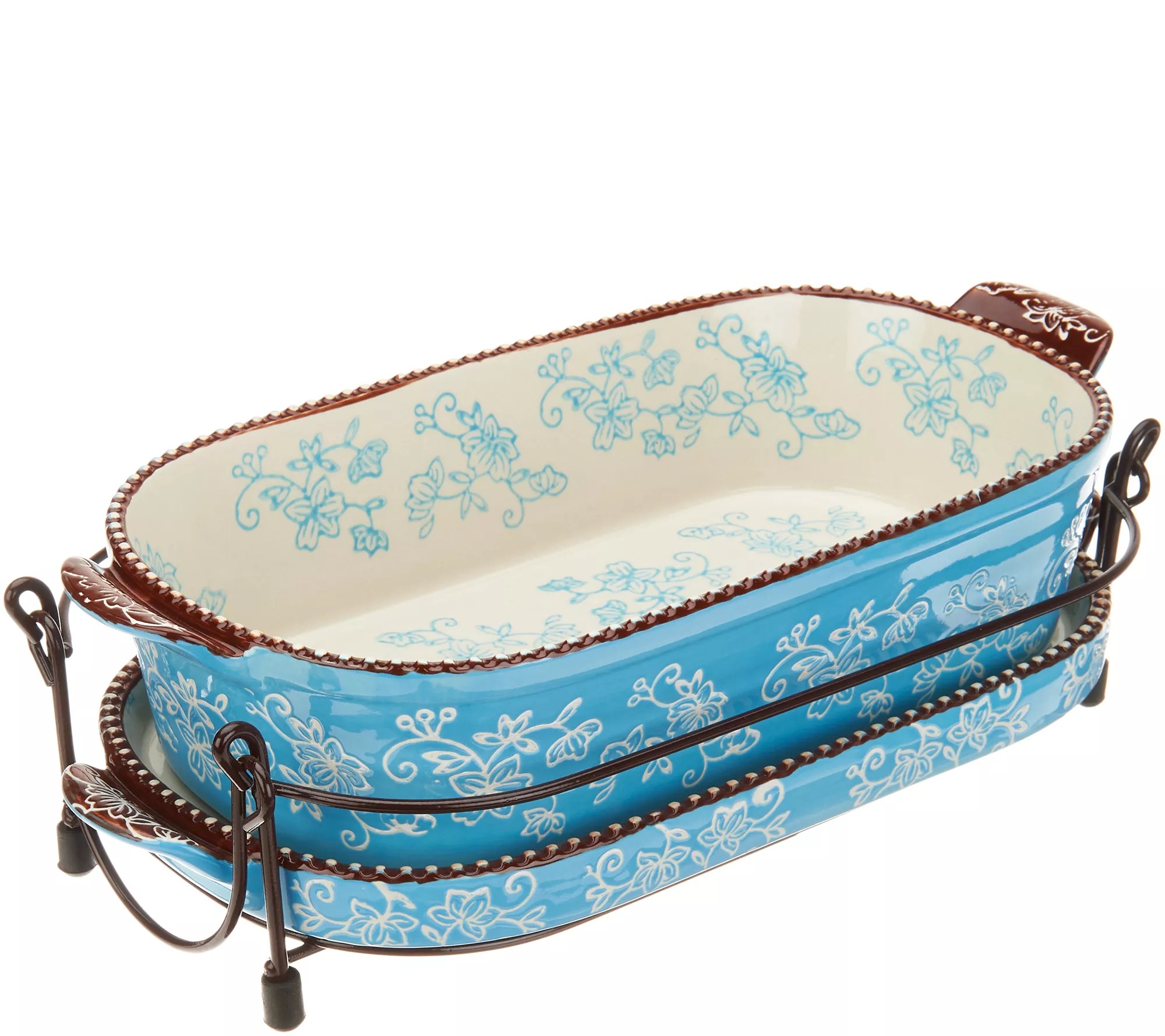 Temptations Old World or Floral Lace 21Piece Bakeware