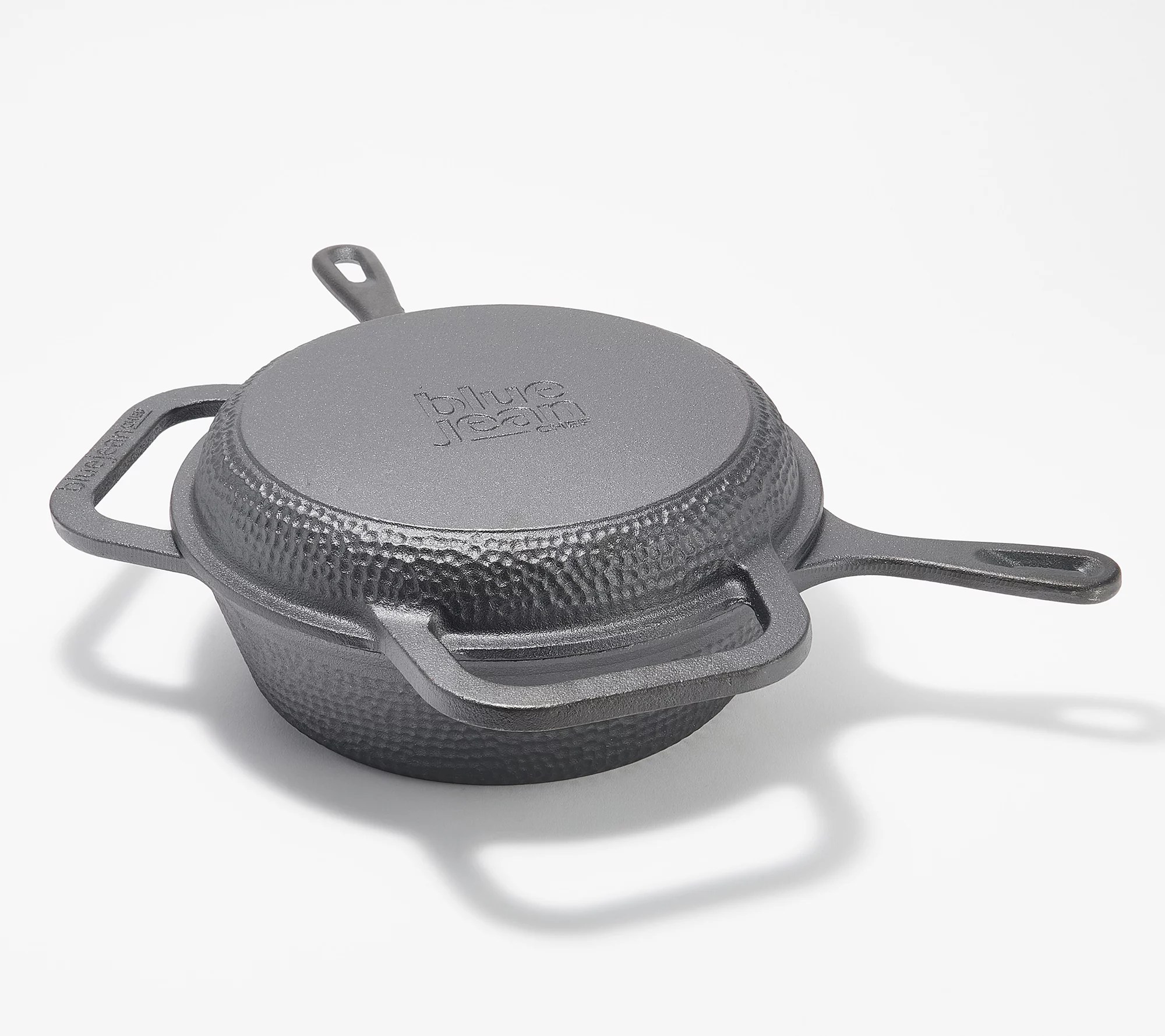 Blue Jean Chef Hammered 3qt Cast Iron Combo Cooker