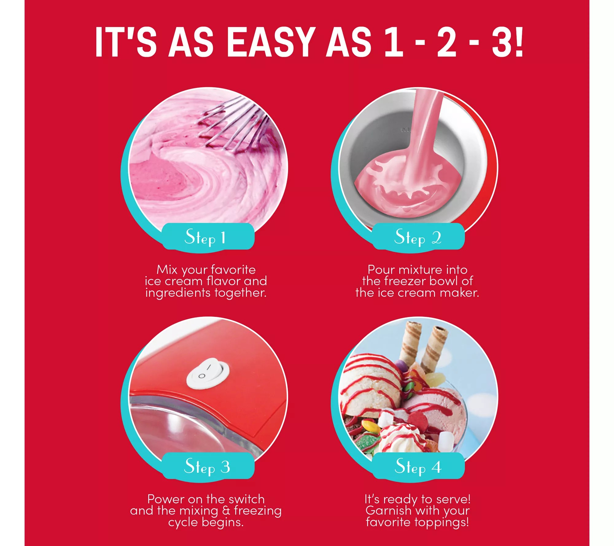 Americana 1.5qt Electric Ice Cream Maker